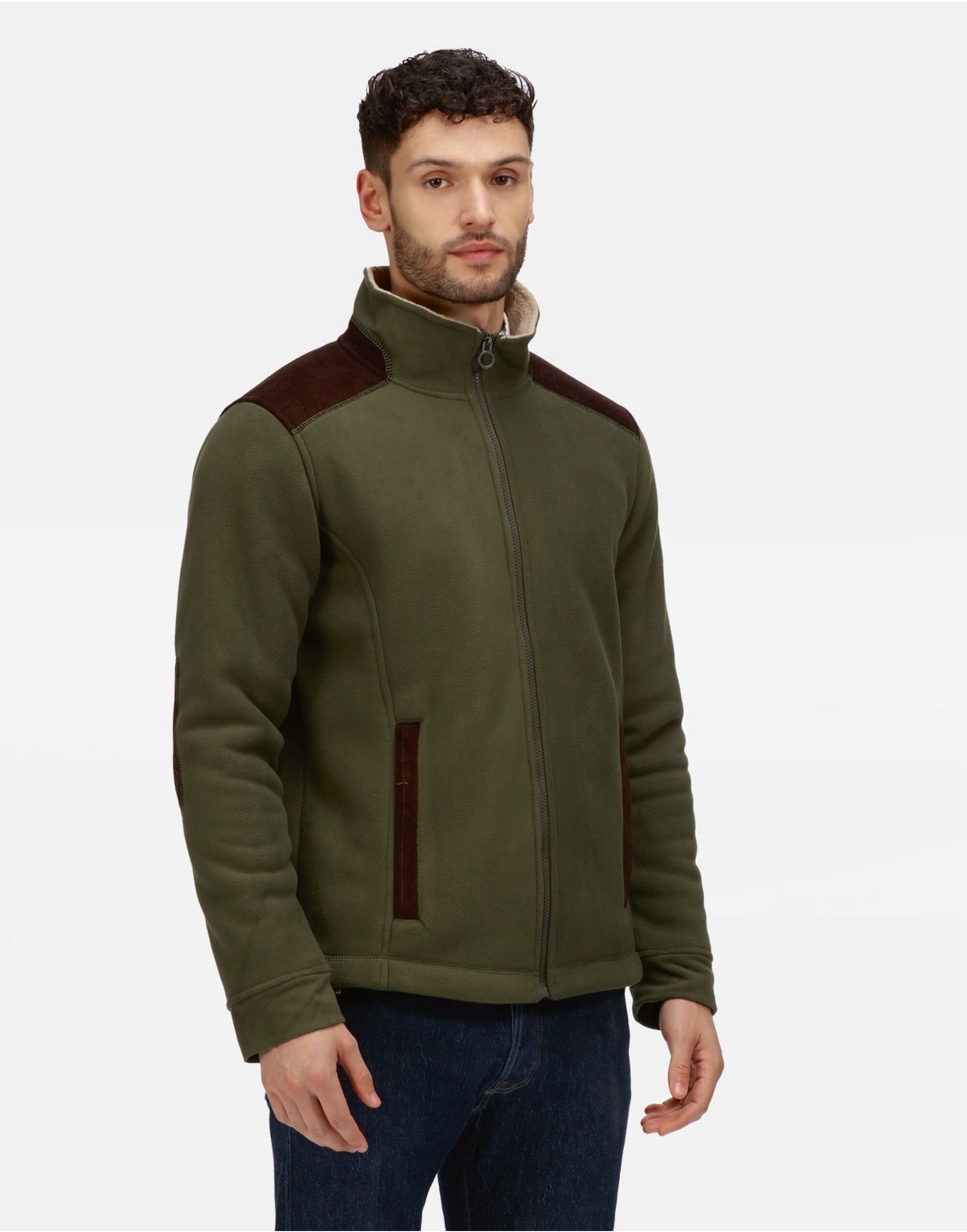 TRF666 Dark Khaki Faversham Full Zip Fleece