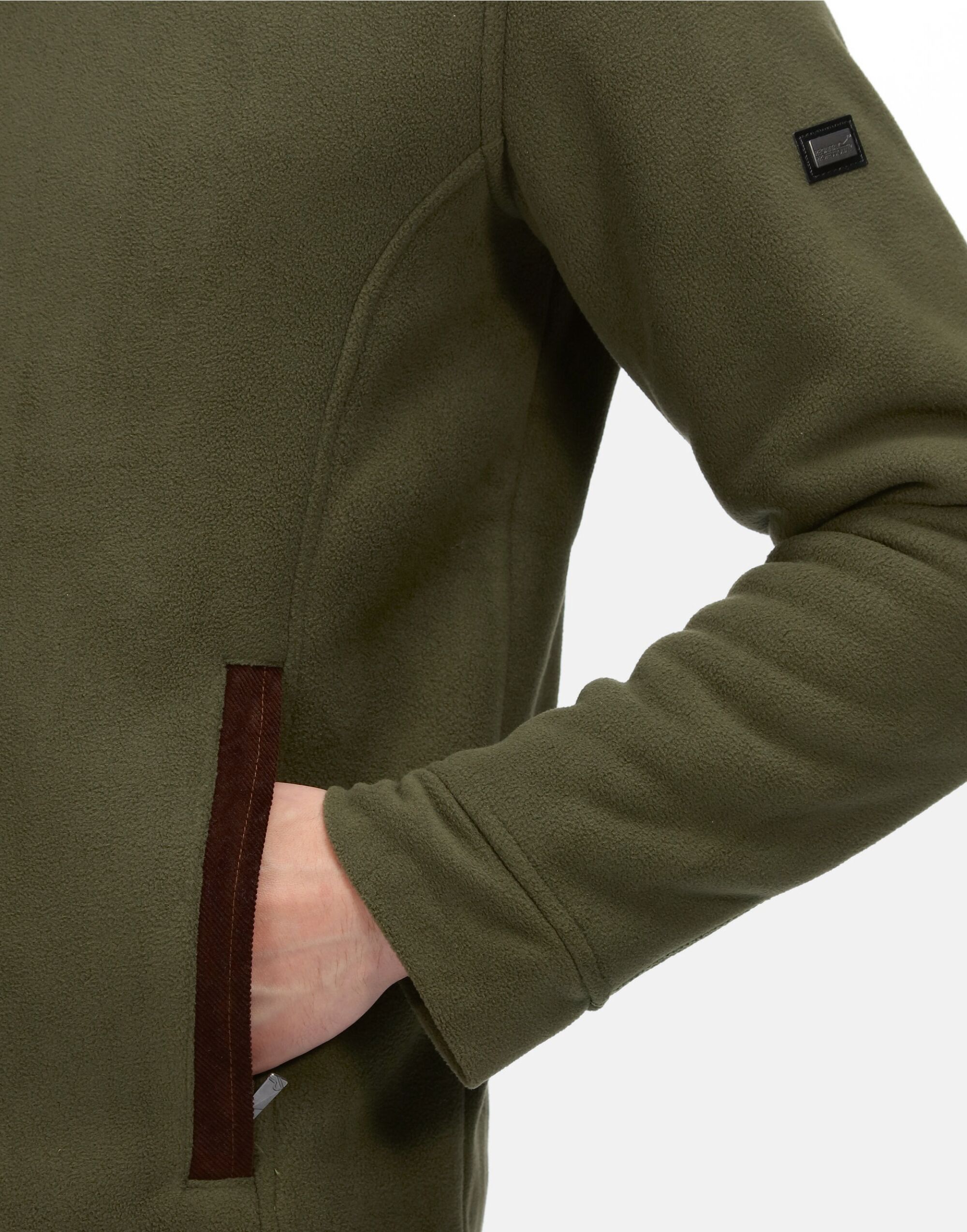 TRF666 Dark Khaki Faversham Full Zip Fleece
