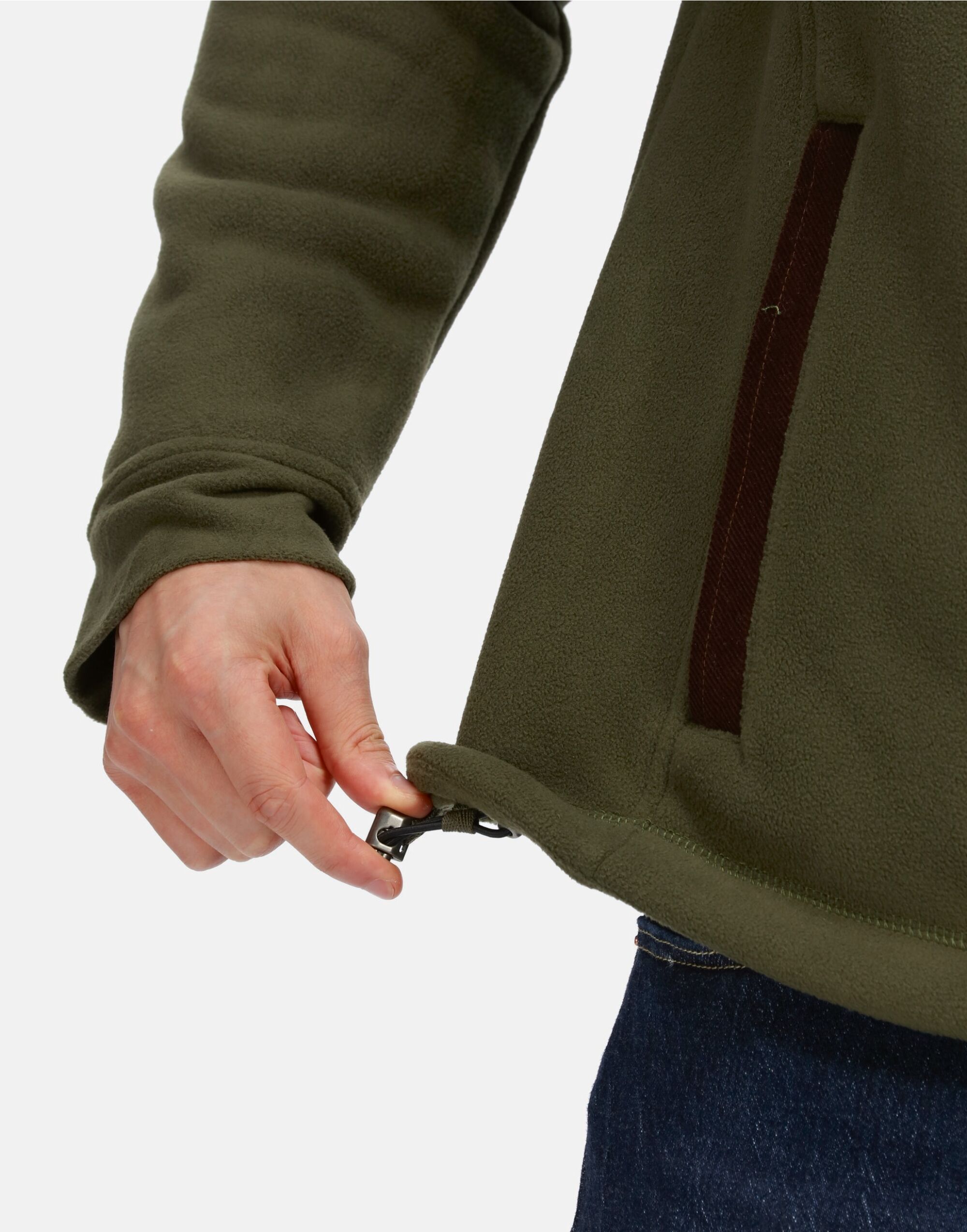 TRF666 Dark Khaki Faversham Full Zip Fleece