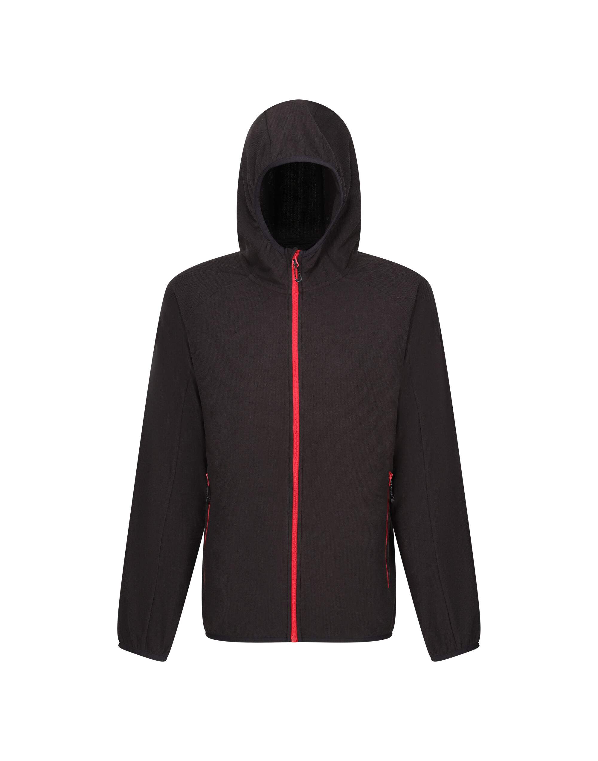 TRF690 Mens Navigate Full Zip Fleece Black/Classic Red