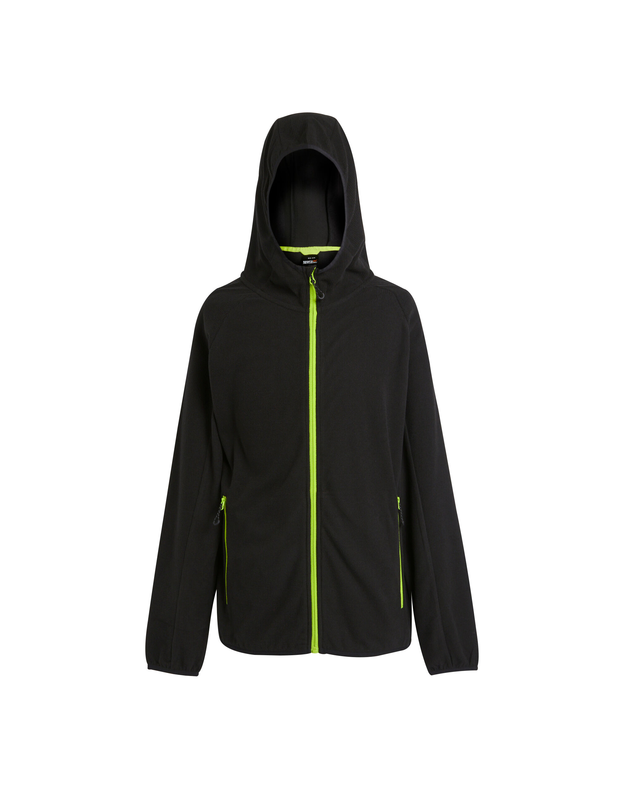 TRF690 Mens Navigate Full Zip Fleece Black/Lime