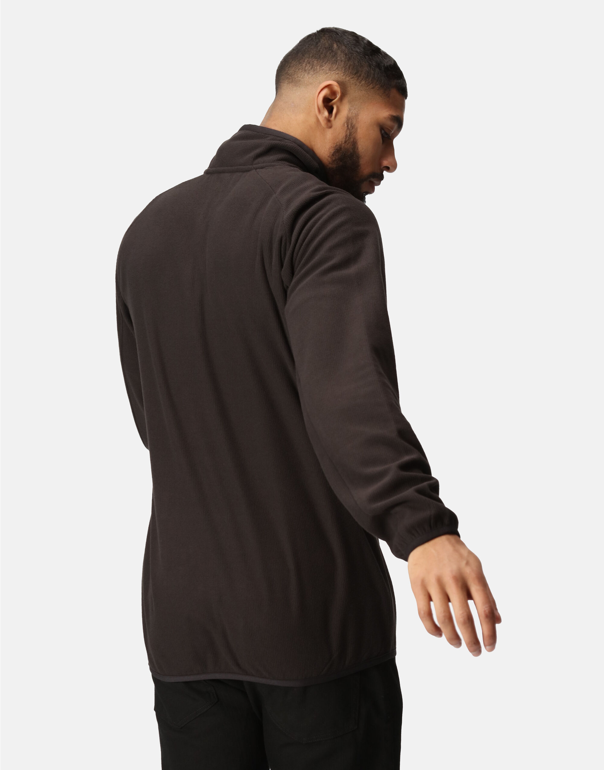 TRF691 Mens Navigate Half Zip Fleece Black/Classic Red