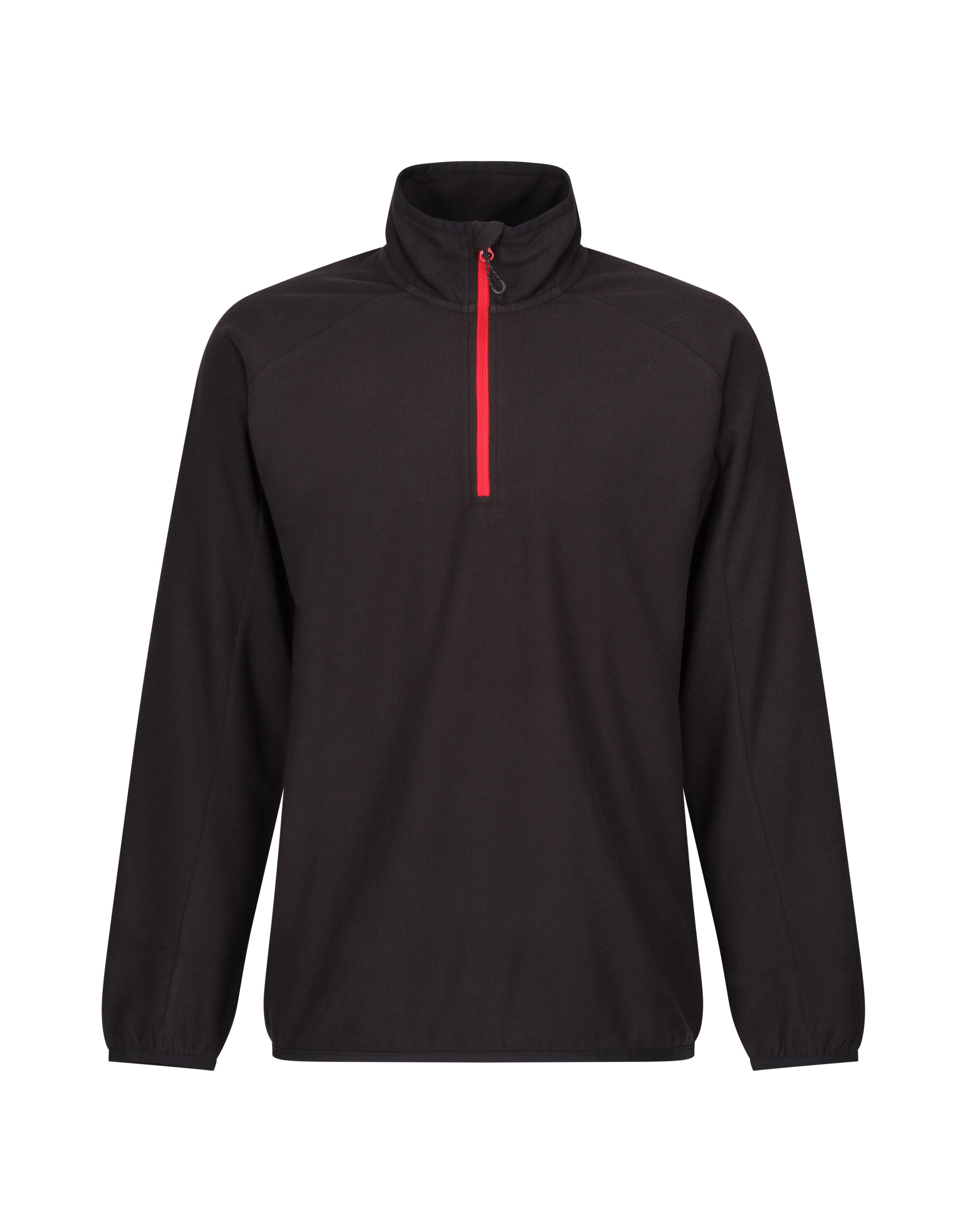 TRF691 Mens Navigate Half Zip Fleece Black/Classic Red