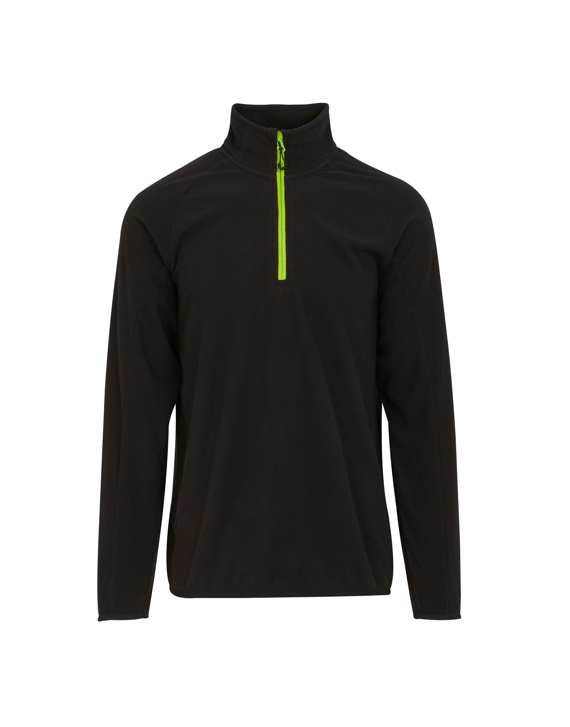 TRF691 Mens Navigate Half Zip Fleece Black/Lime