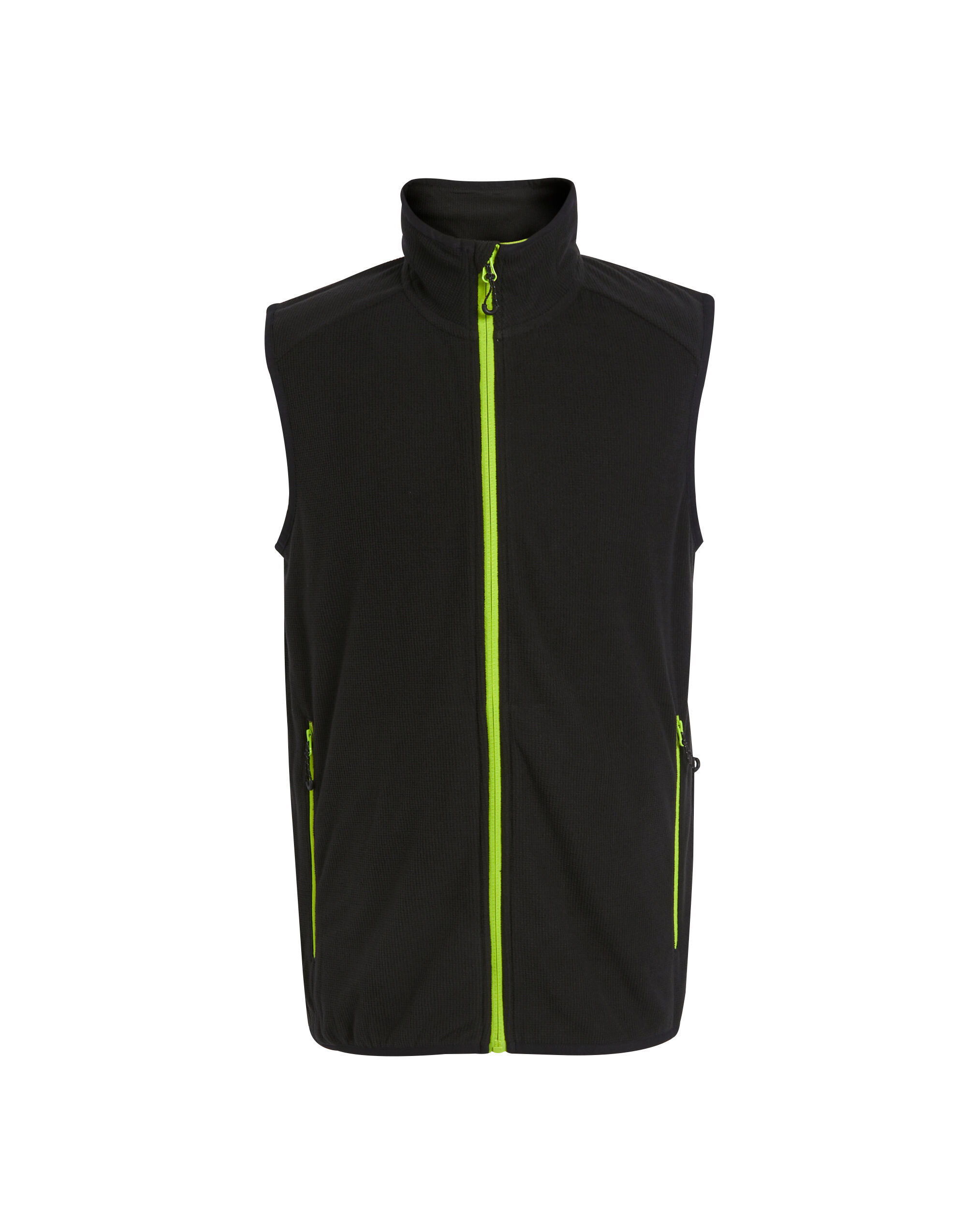 TRF695 Mens Navigate Fleece Bodywarmer Black/Lime