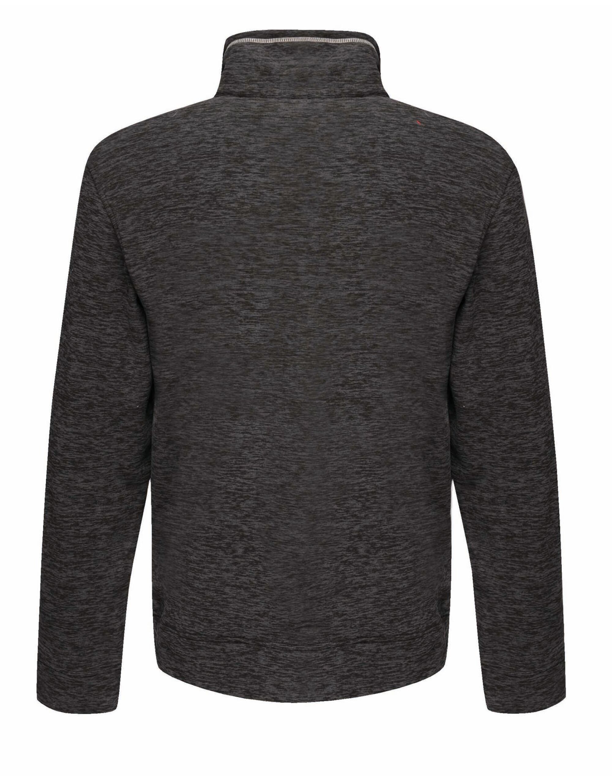 TRF603 Thornly Men’s Full Zip Marl Fleece Seal Grey Marl