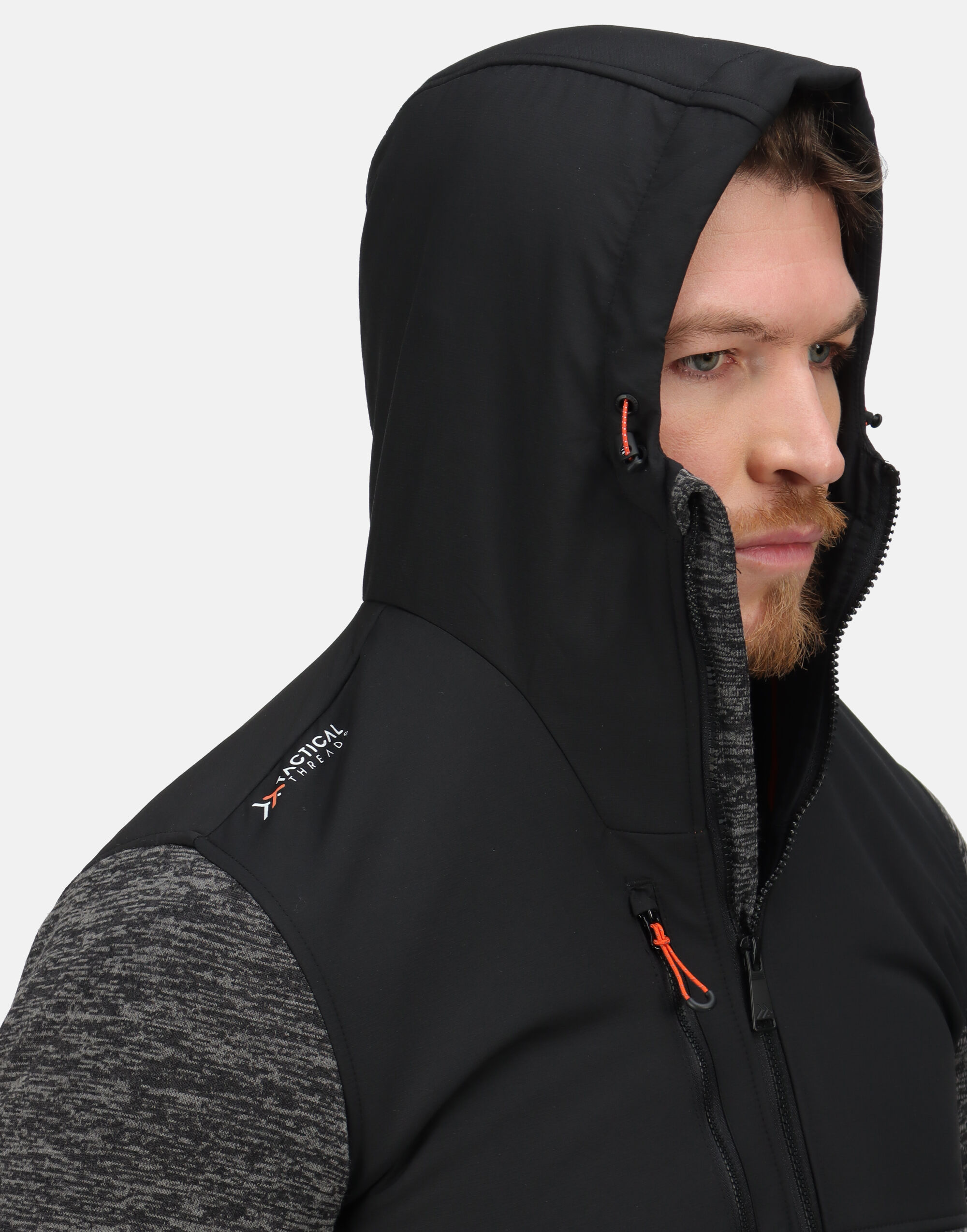 TRF624 Ash Marl/ Black Tactical Heist Hybrid Jacket