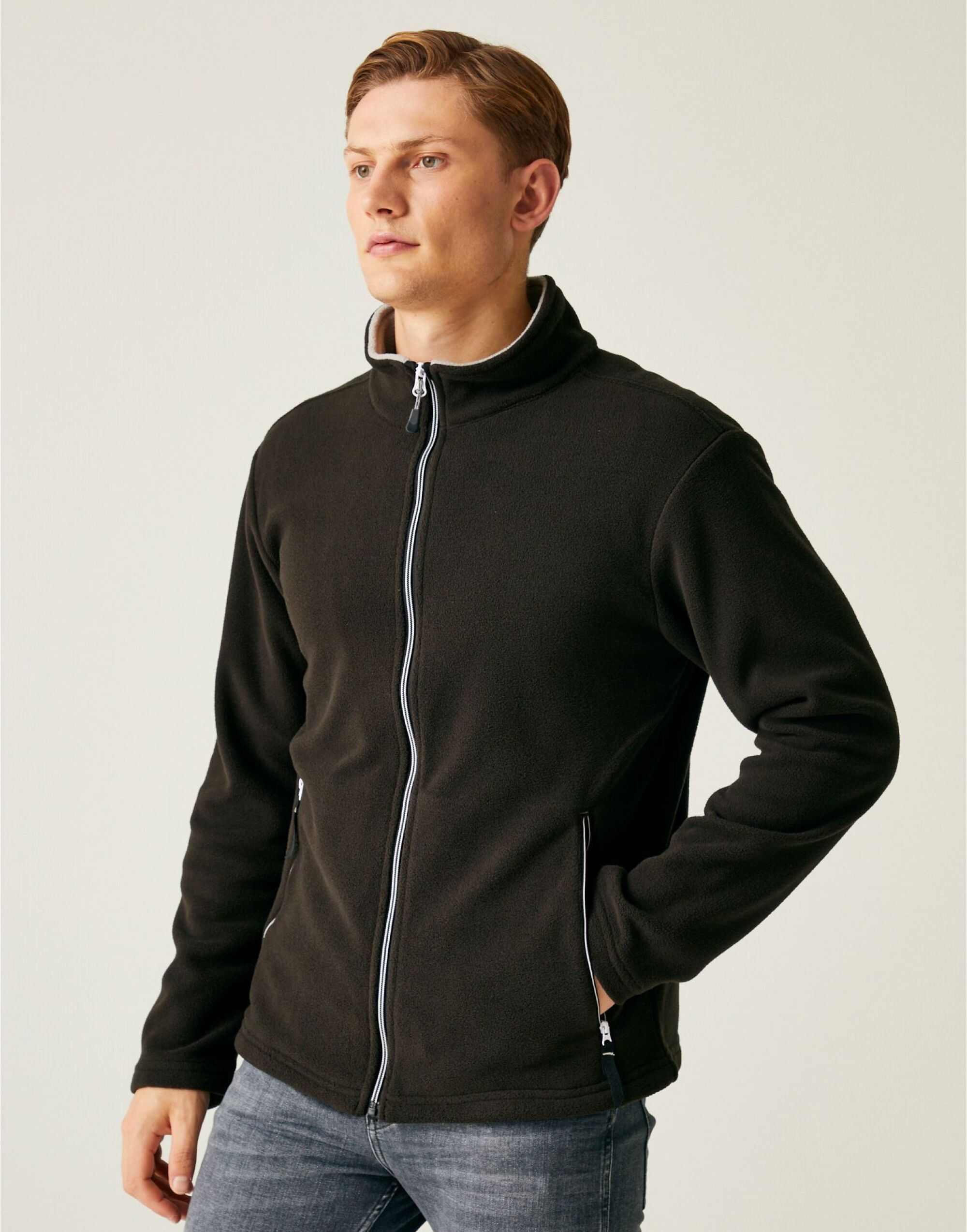TRF725 Ascender Fleece Jacket Black/Mineral Grey