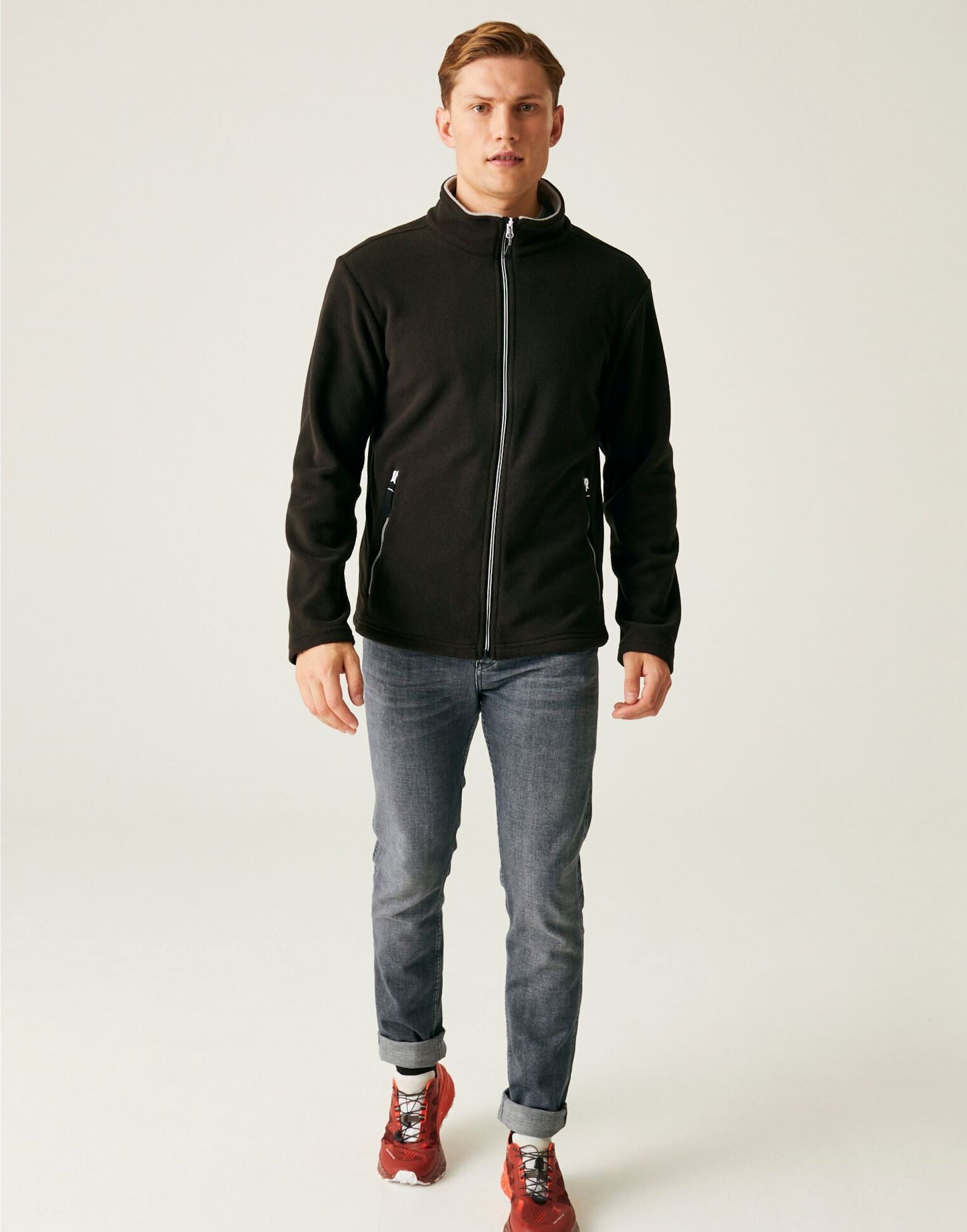 TRF725 Ascender Fleece Jacket Black/Mineral Grey