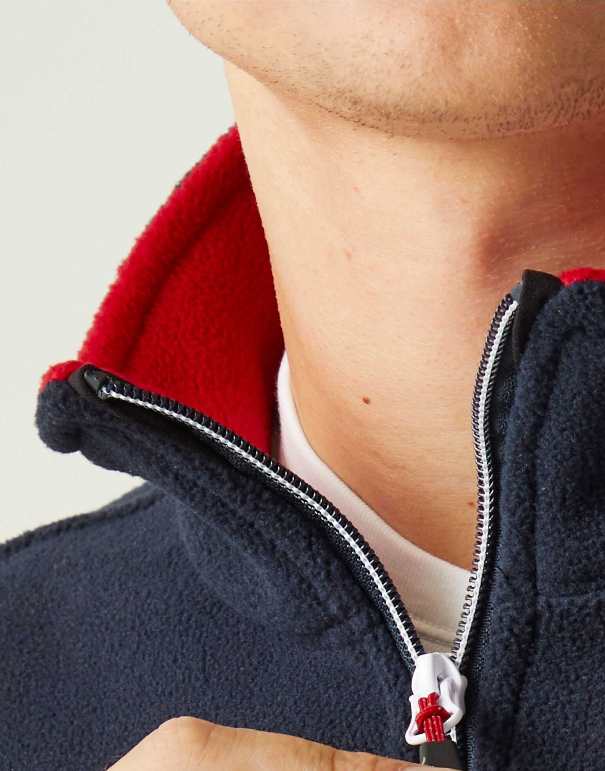 TRF725 Ascender Fleece Jacket Navy/Classic Red