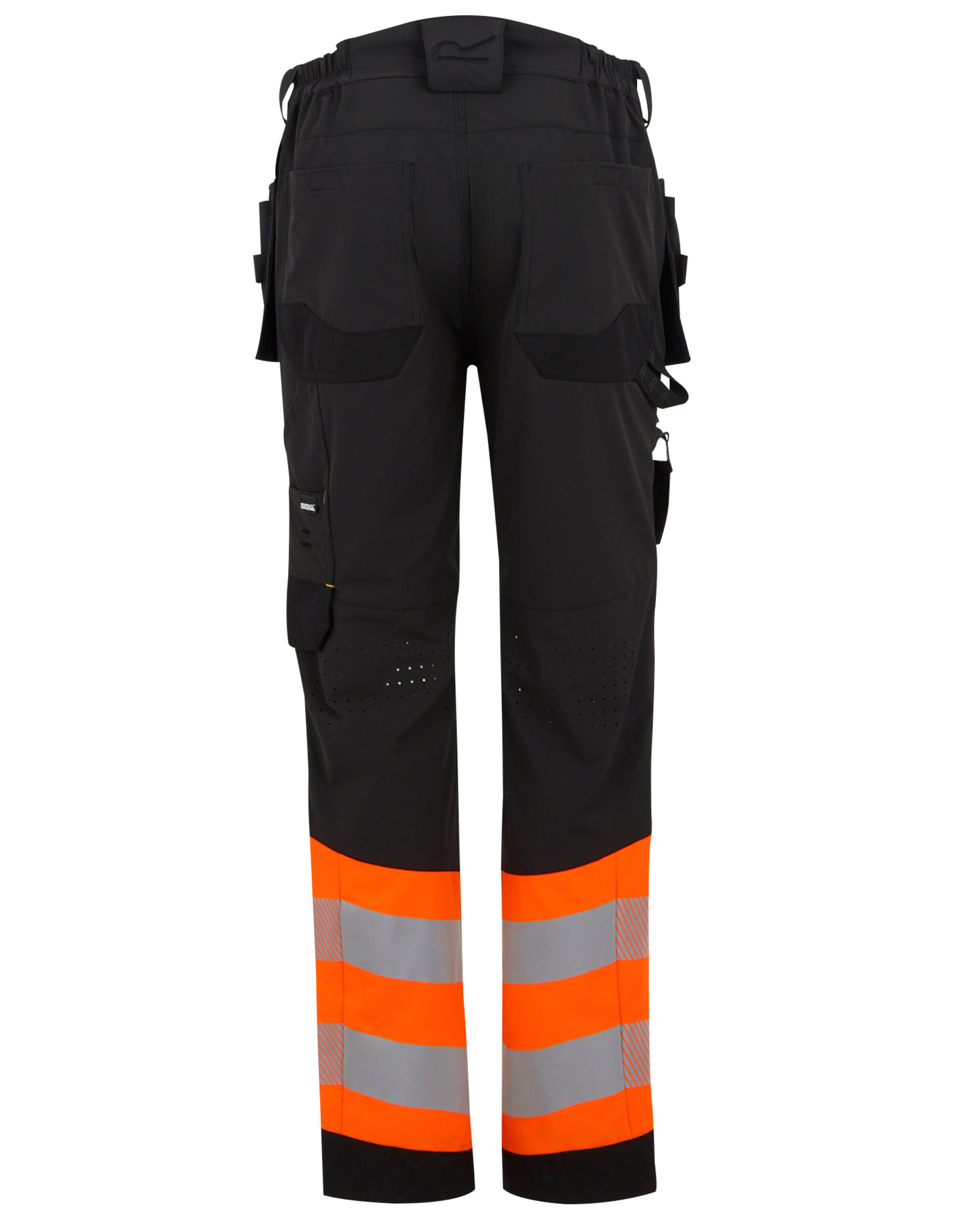 TRJ480R Hi-Vis X-Pro Stretch Holster Trousers (Class 1) Black/Hi-Vis Orange
