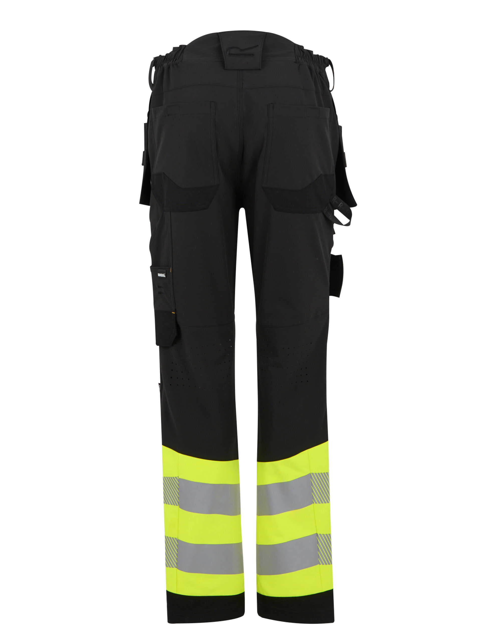 TRJ480R Hi-Vis X-Pro Stretch Holster Trousers (Class 1) Black/Hi-Vis Yellow