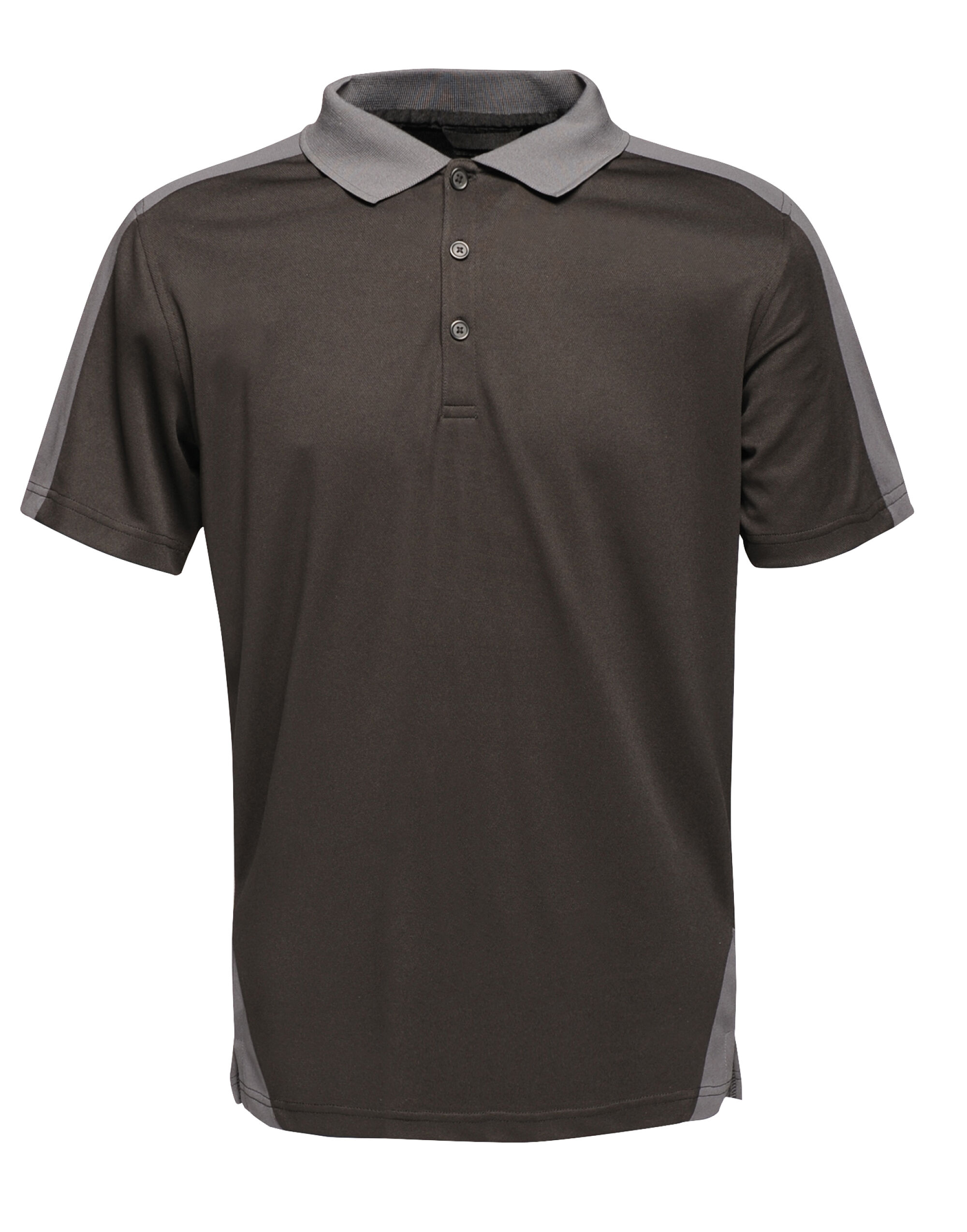 Black/Seal Grey Contrast Quick Wicking Polo Shirt