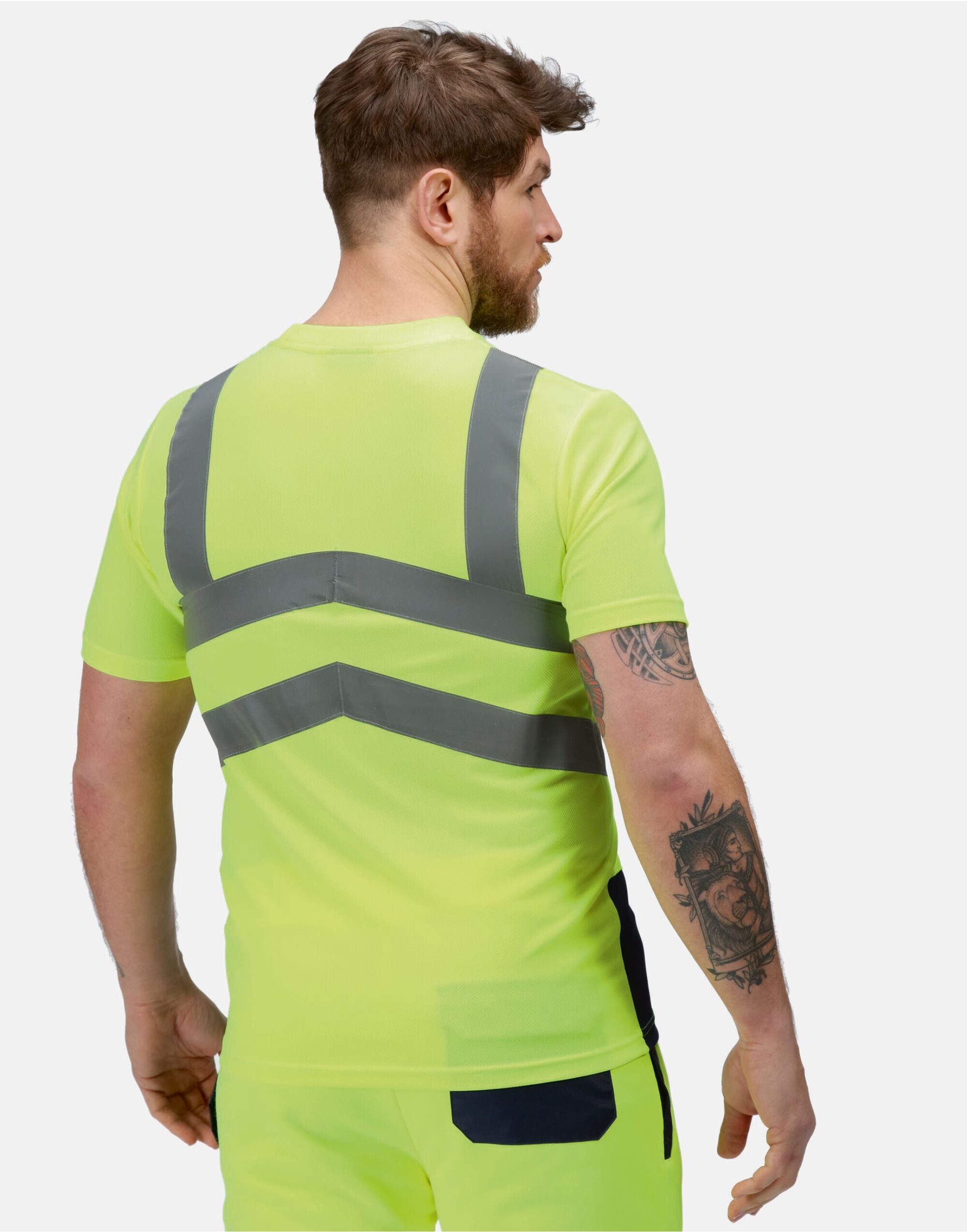 TRS194 Pro Hi Vis Tee Hi-Vis Yellow/Navy