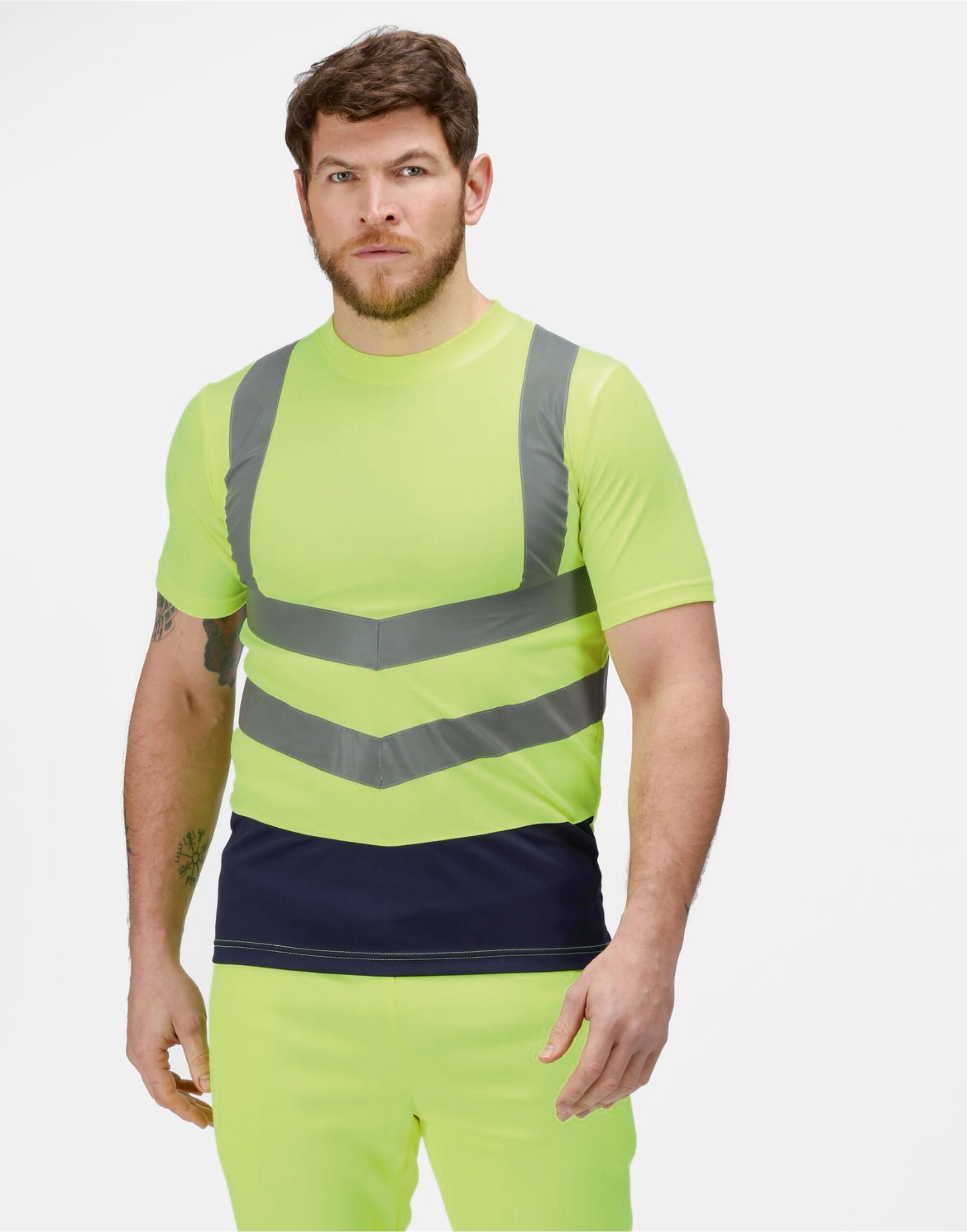 TRS194 Pro Hi Vis Tee Hi-Vis Yellow/Navy