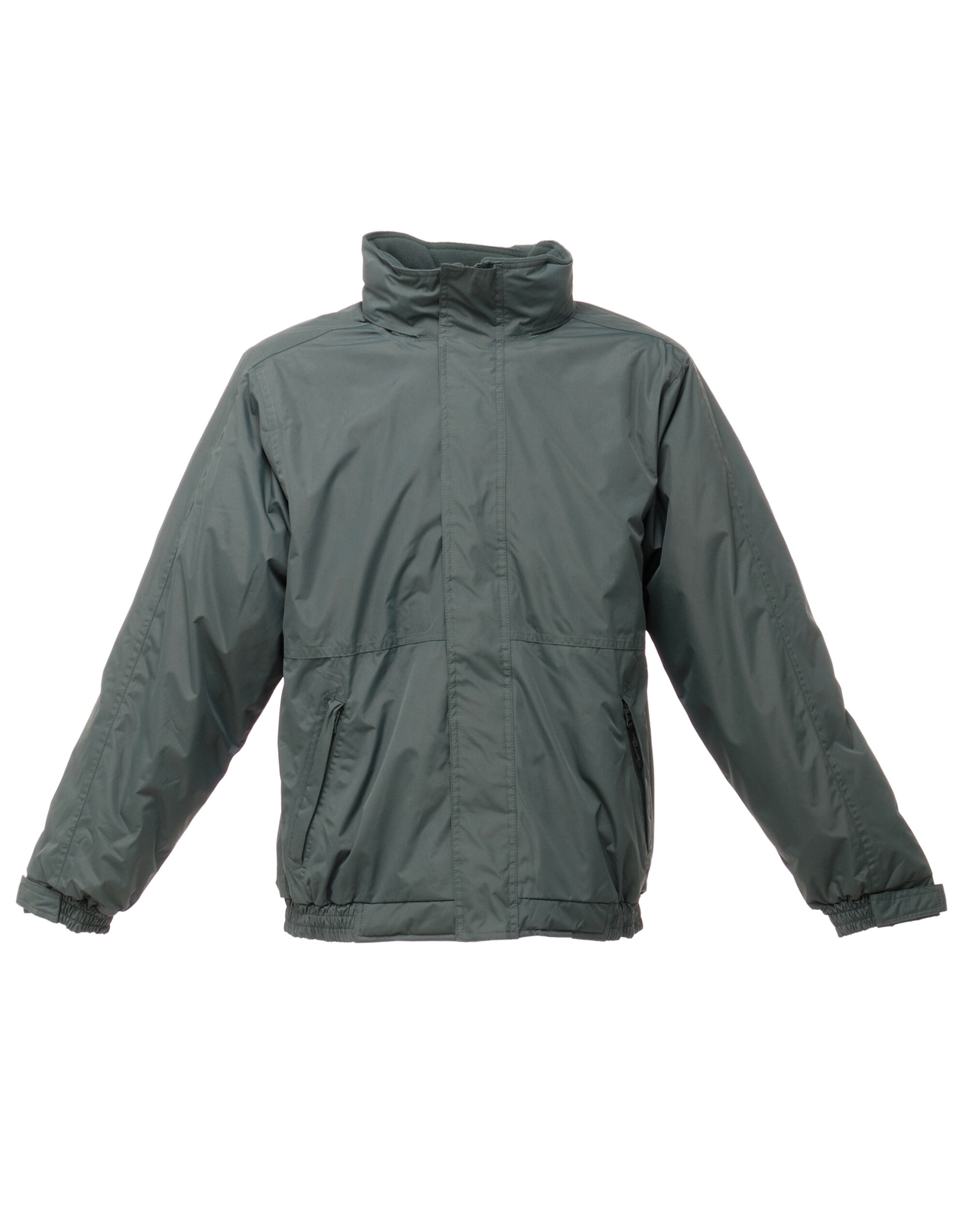 TRW297 Dark Green/Dark Green Dover Men’s Fleece Lined Bomber Jacket