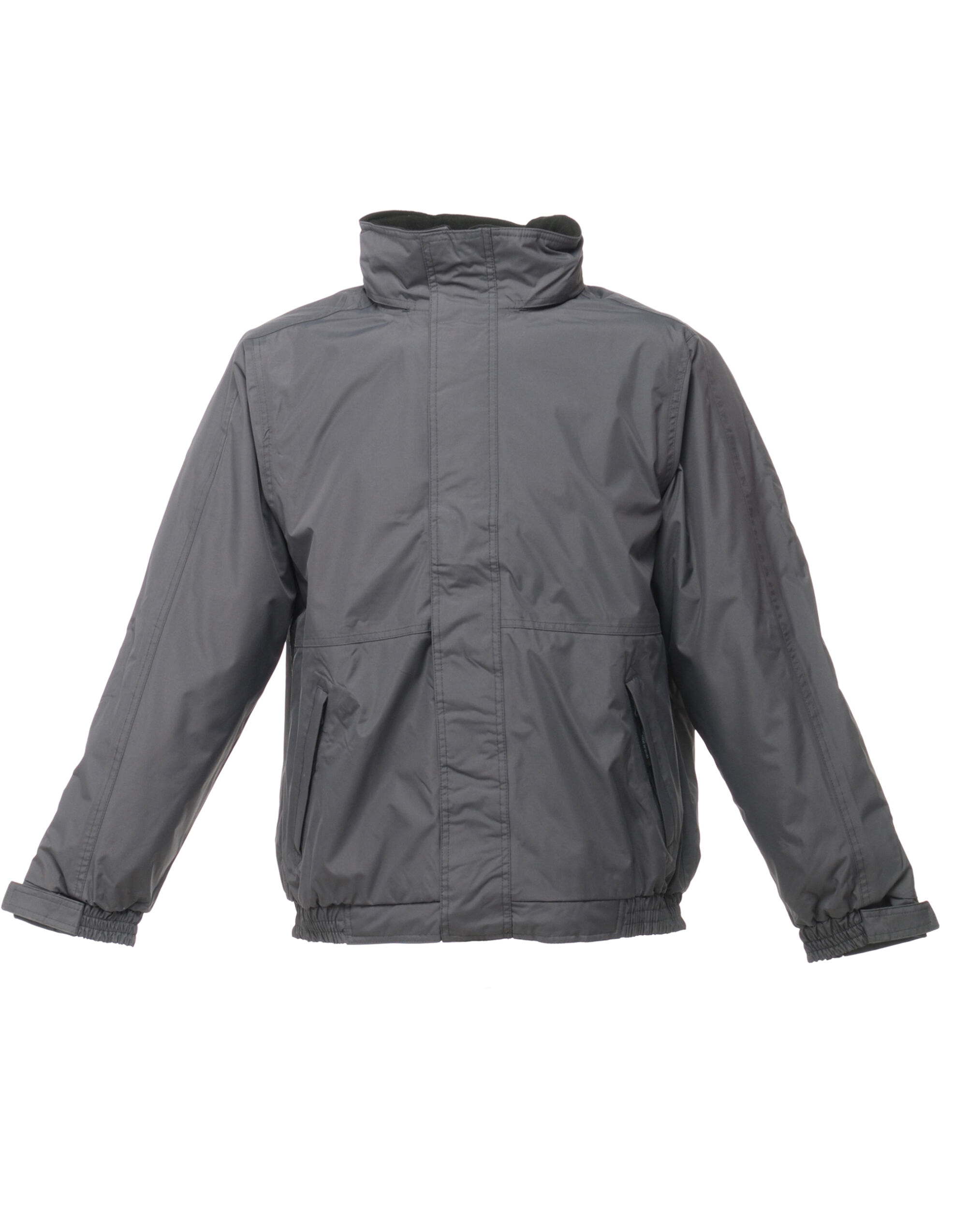 TRW297 Seal Grey/Black Dover Men’s Fleece Lined Bomber Jacket