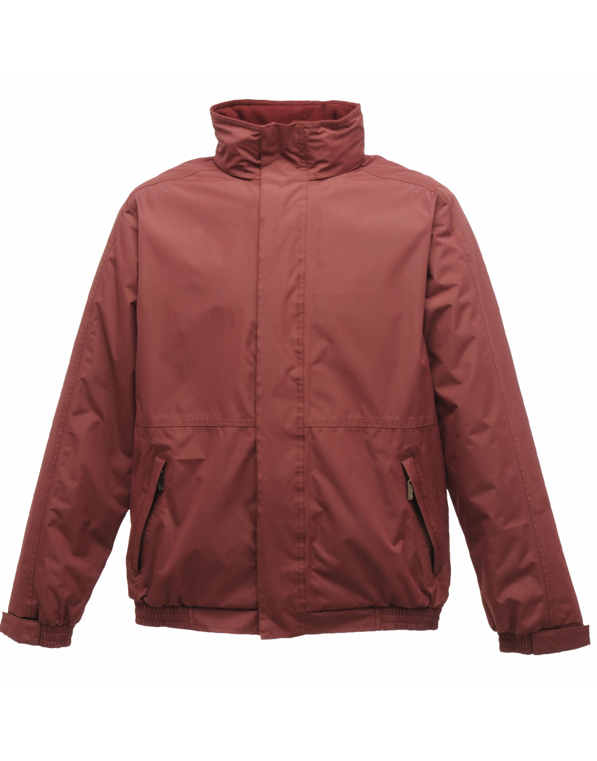 TRW297 Burgundy Dover Men’s Fleece Lined Bomber Jacket