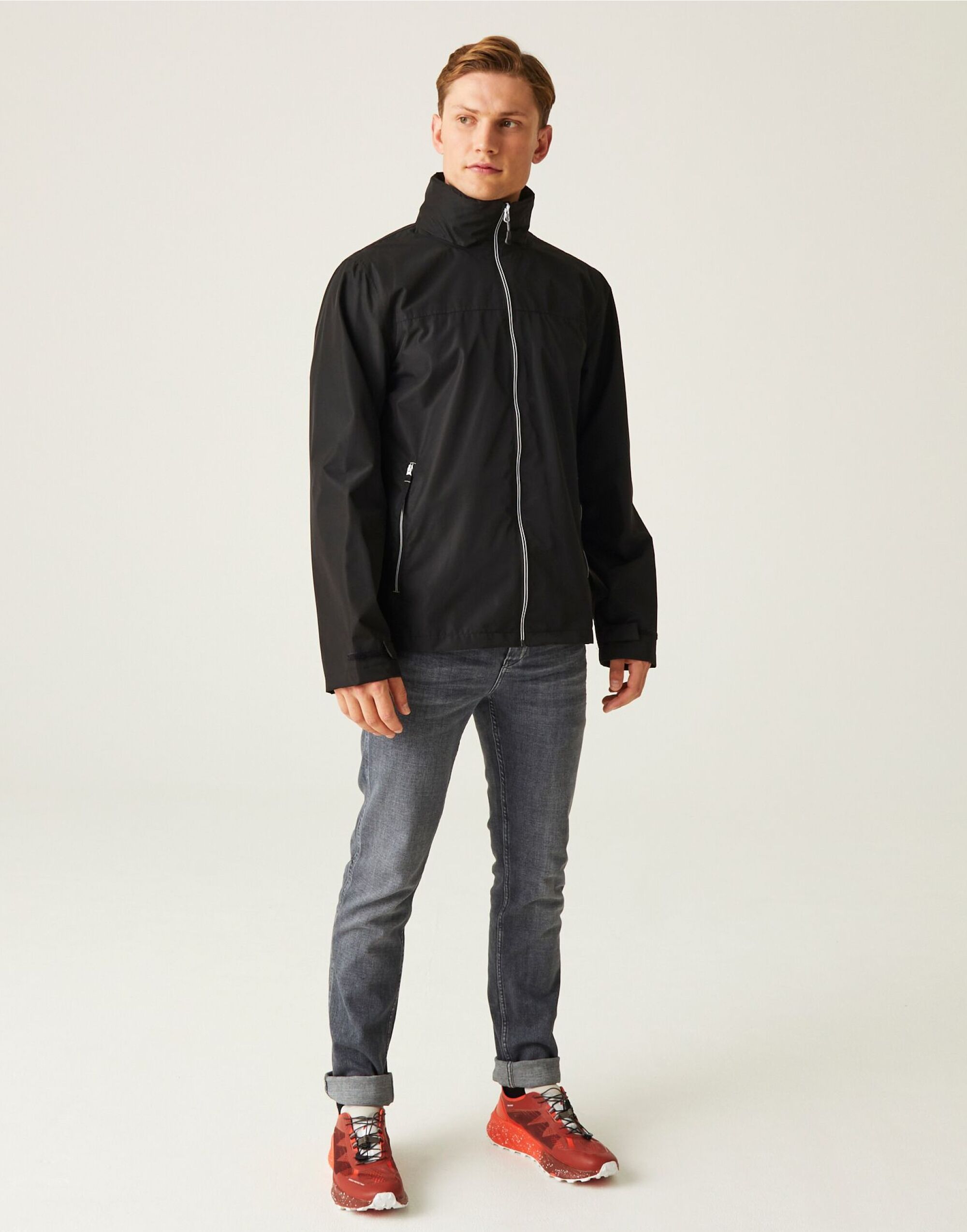 TRW532 Ascender Waterproof Shell Jacket Black/Mineral Grey