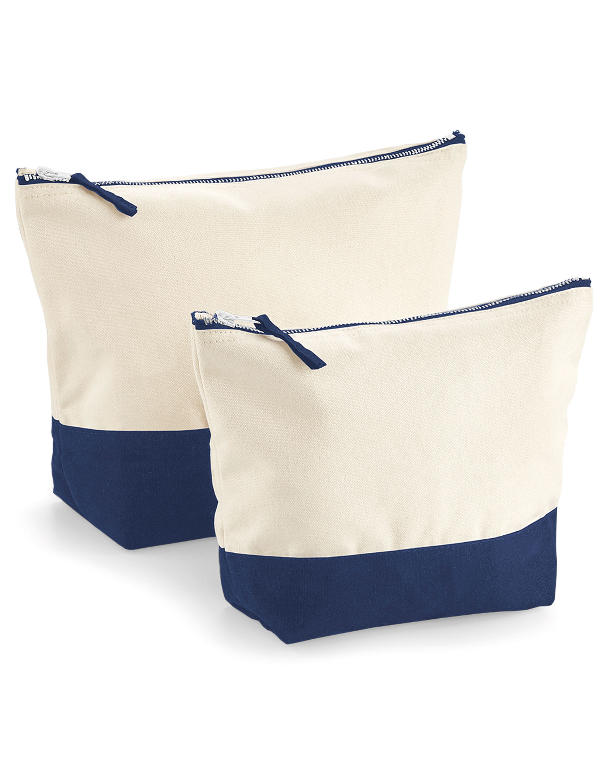 W544 Natural/Navy Dipped Base Canvas Accessory Bag