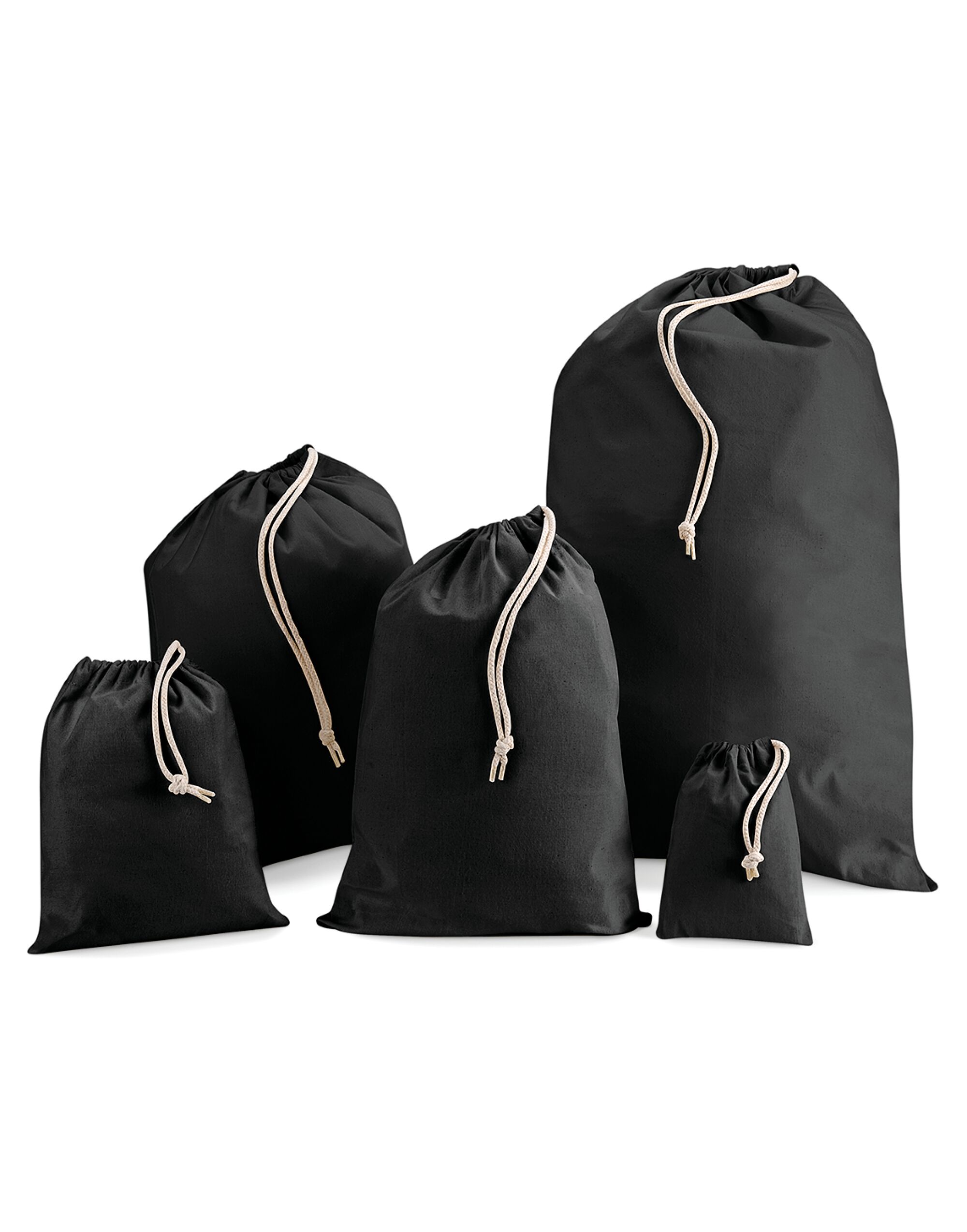 W115 Cotton Stuff Bag Black