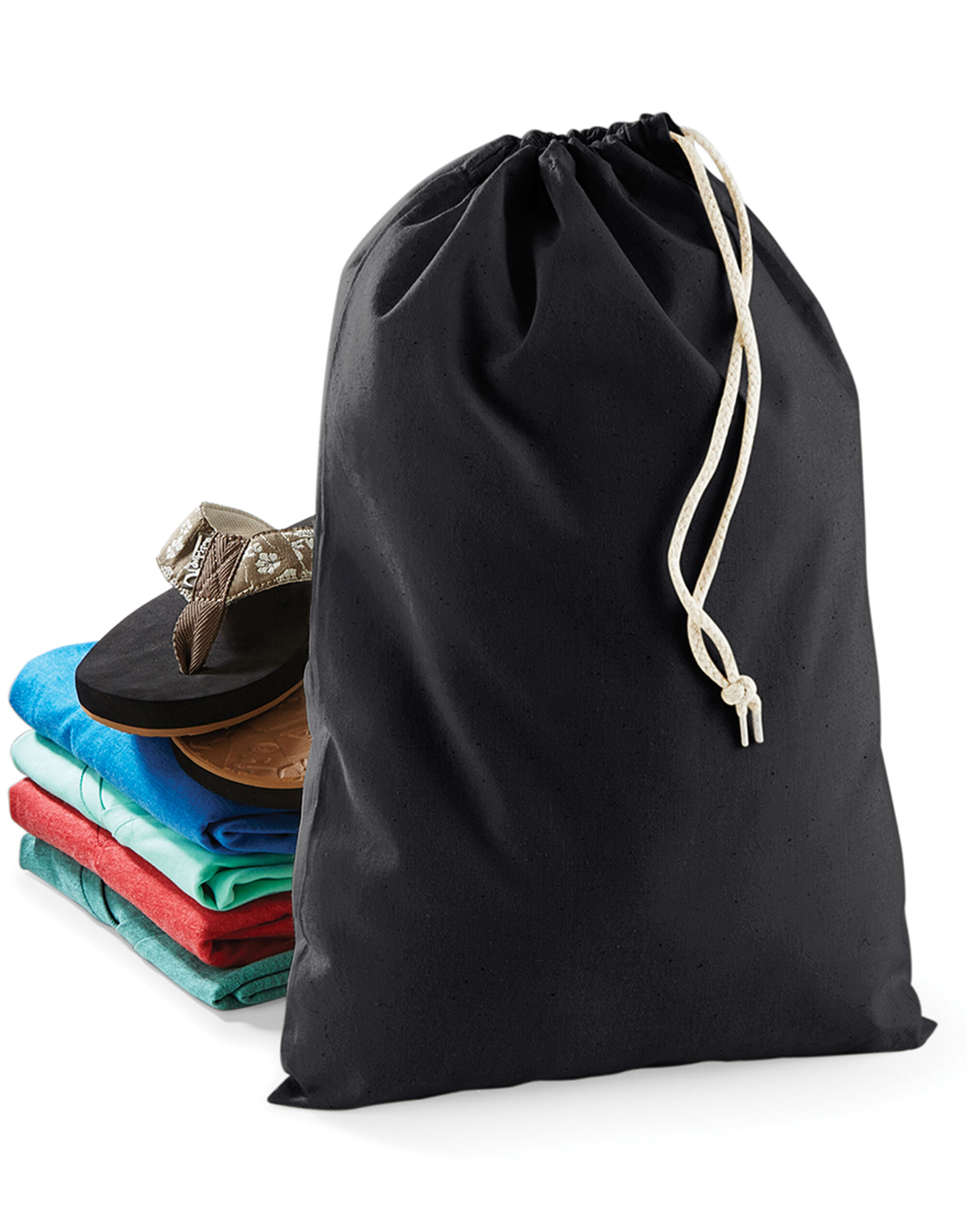 W115 Cotton Stuff Bag Black