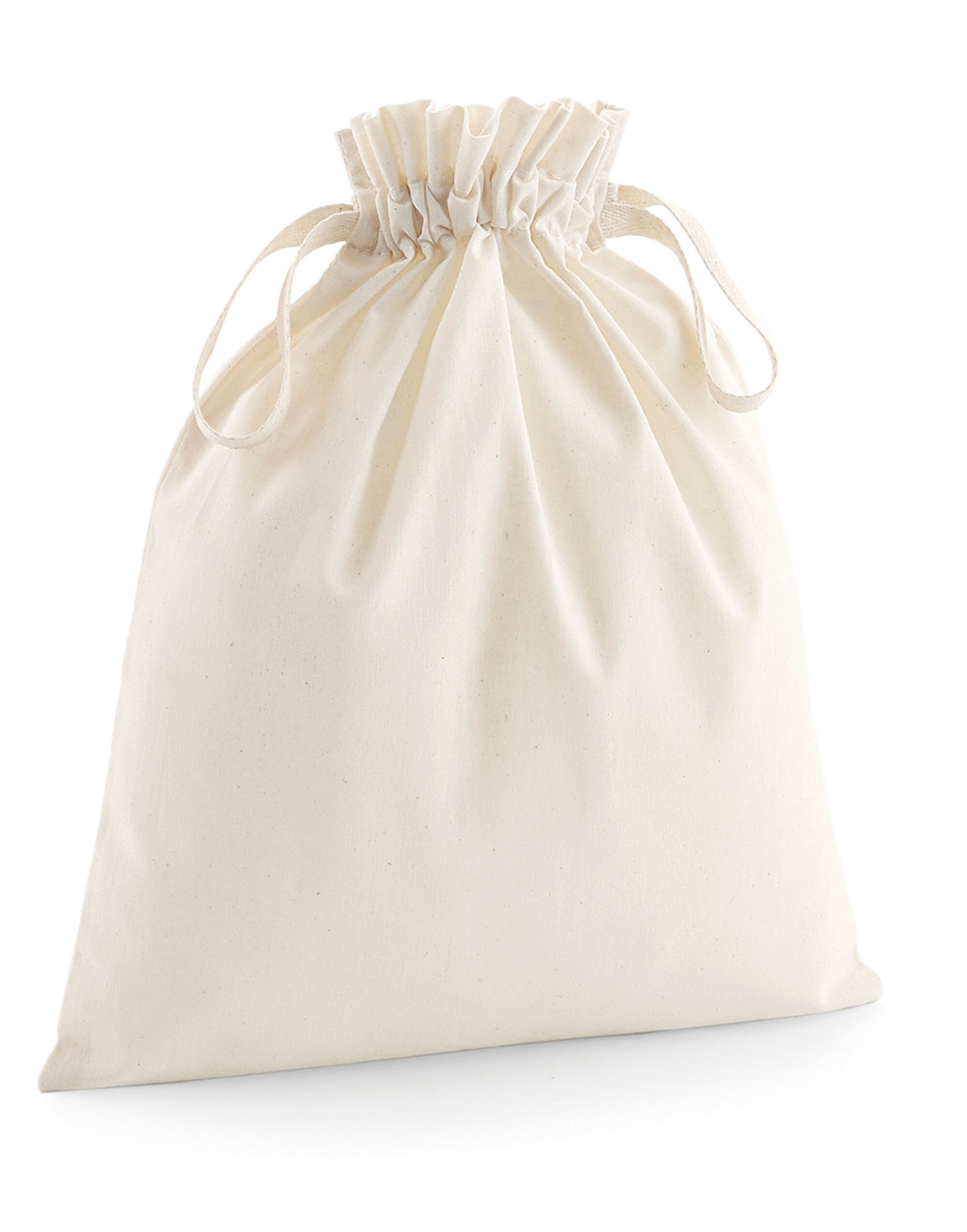 W118 Organic Cotton Draw Cord Bag Natural