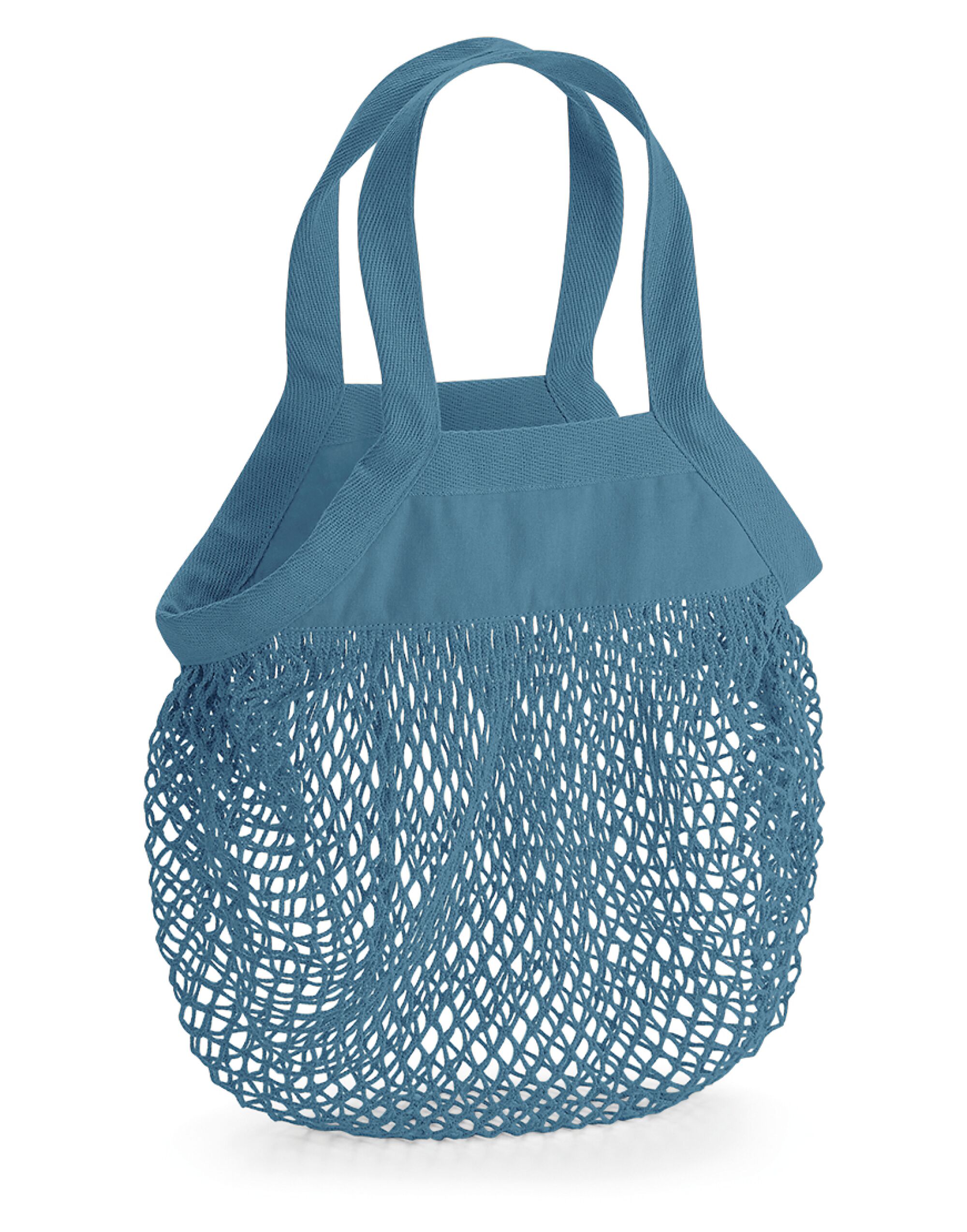 Airforce Blue Organic Cotton Mini Mesh Grocery Bag Airforce Blue Organic Cotton Mini Mesh Grocery Bag
