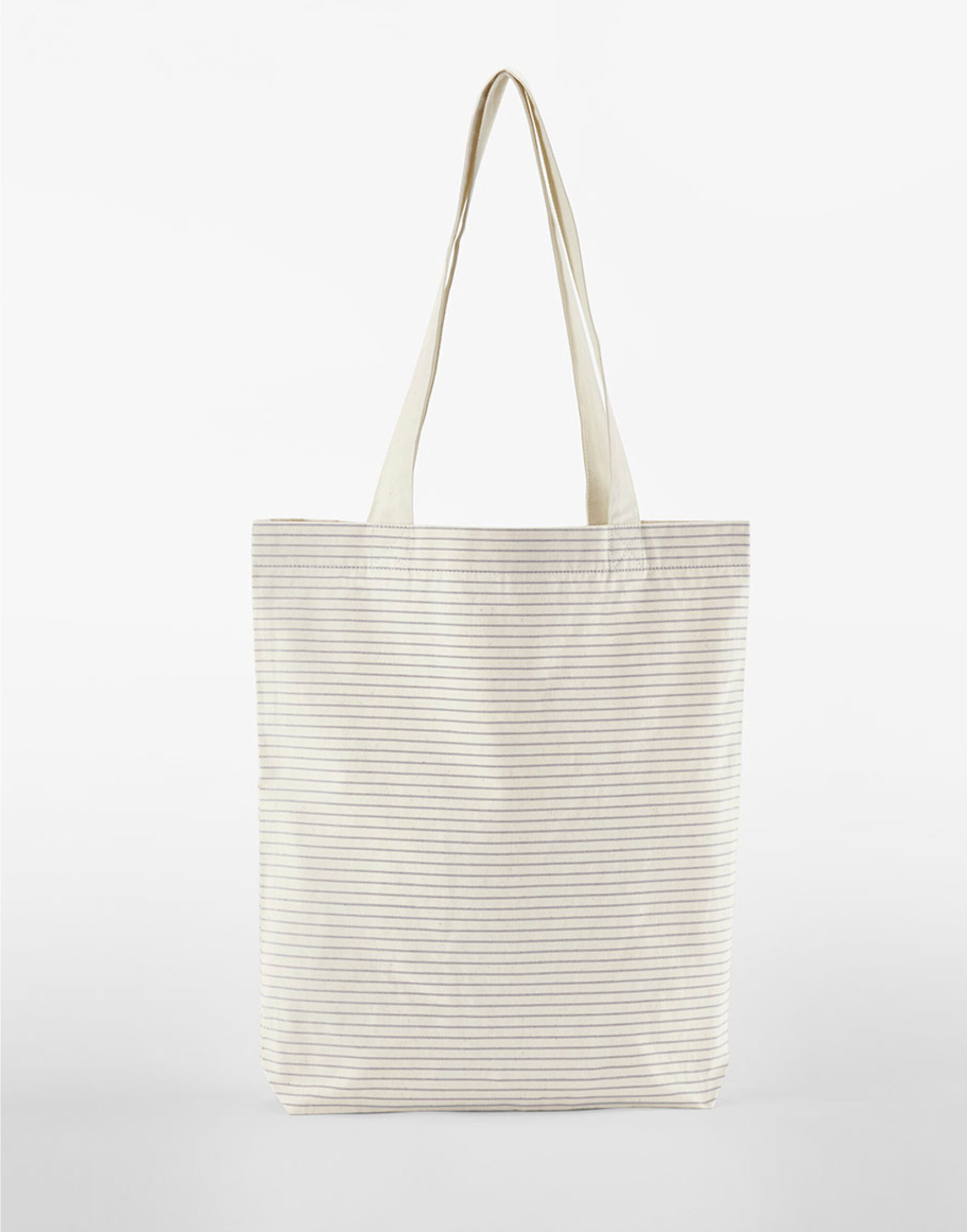 W251 Striped Organic Cotton Tote Grey Stripe