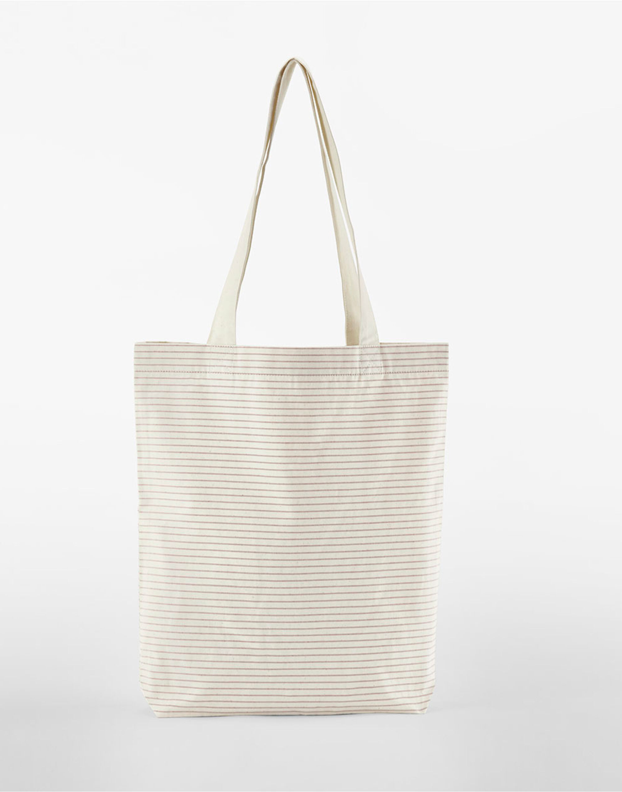 W251 Striped Organic Cotton Tote Red Stripe