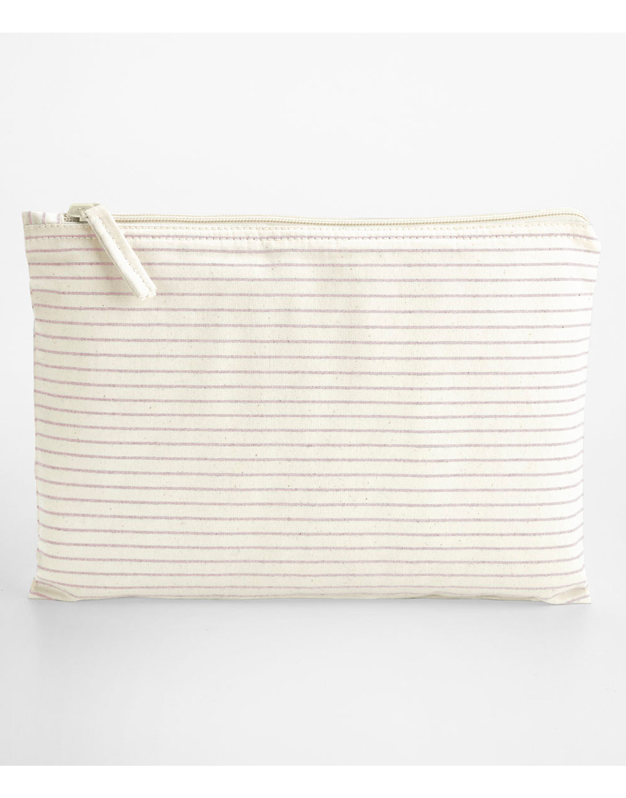 W253 Red Stripe Striped Organic Cotton Accessory Pouch