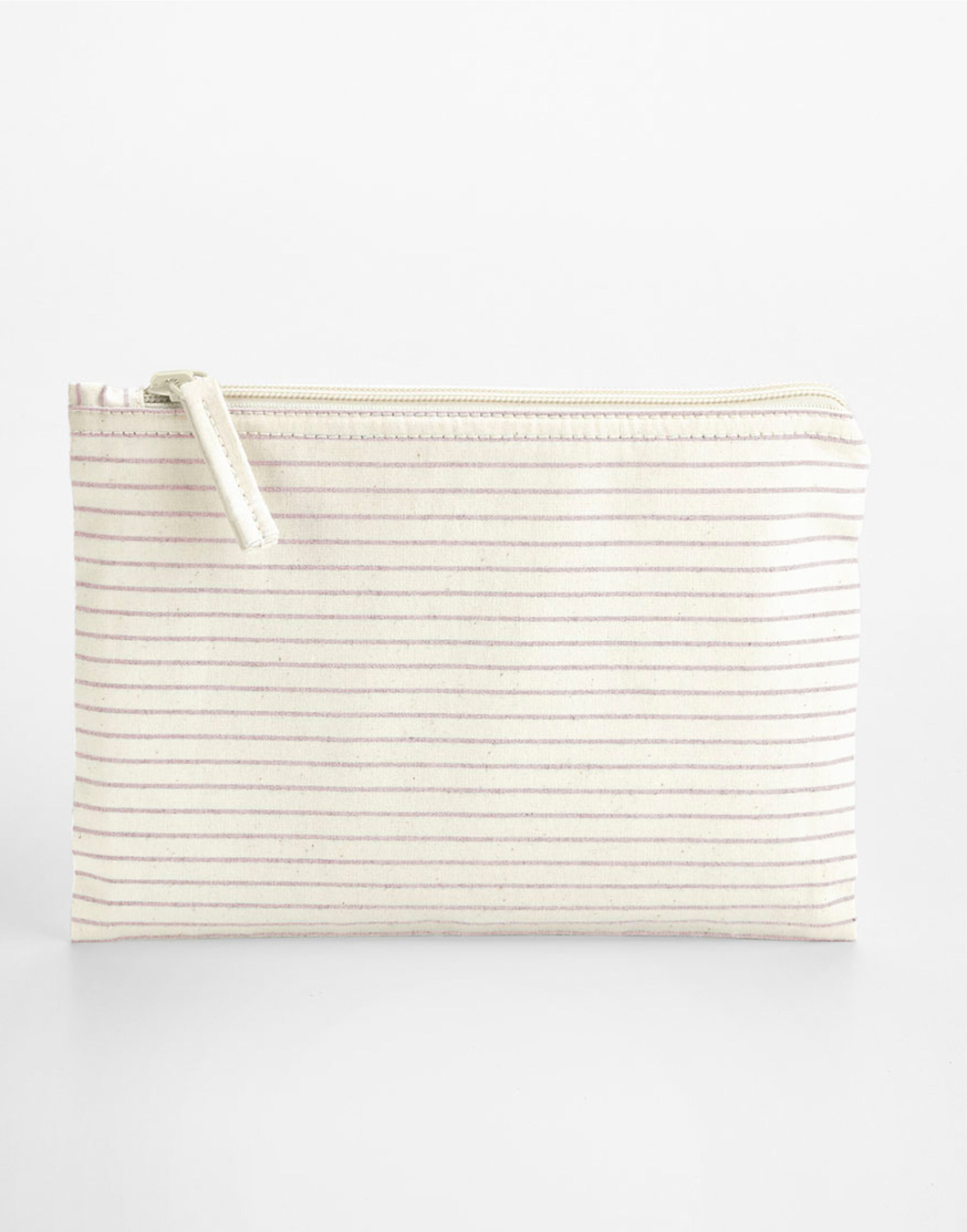 W253 Striped Organic Cotton Accessory Pouch Red Stripe