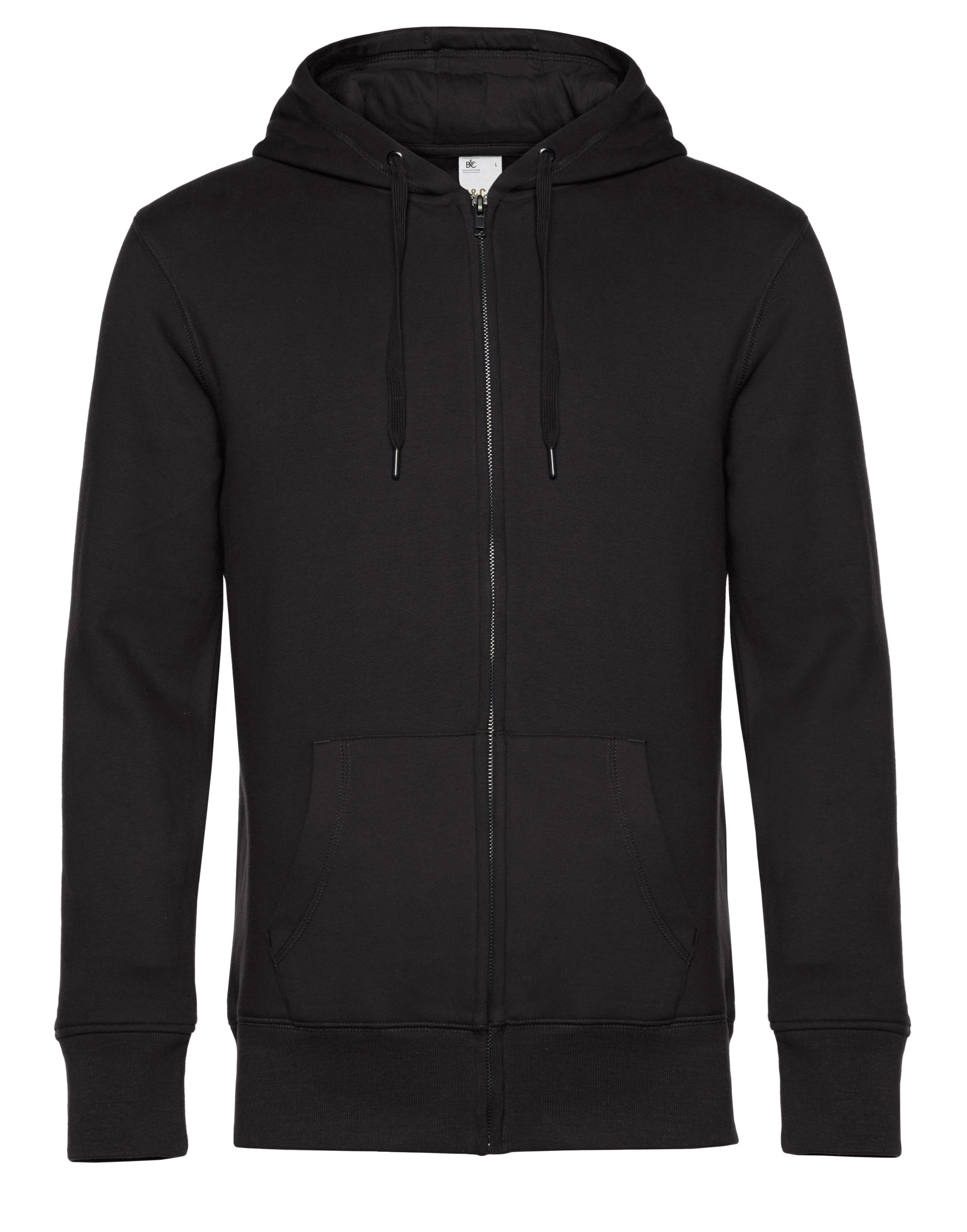 WU03K KING Zipped Hood Black Pure