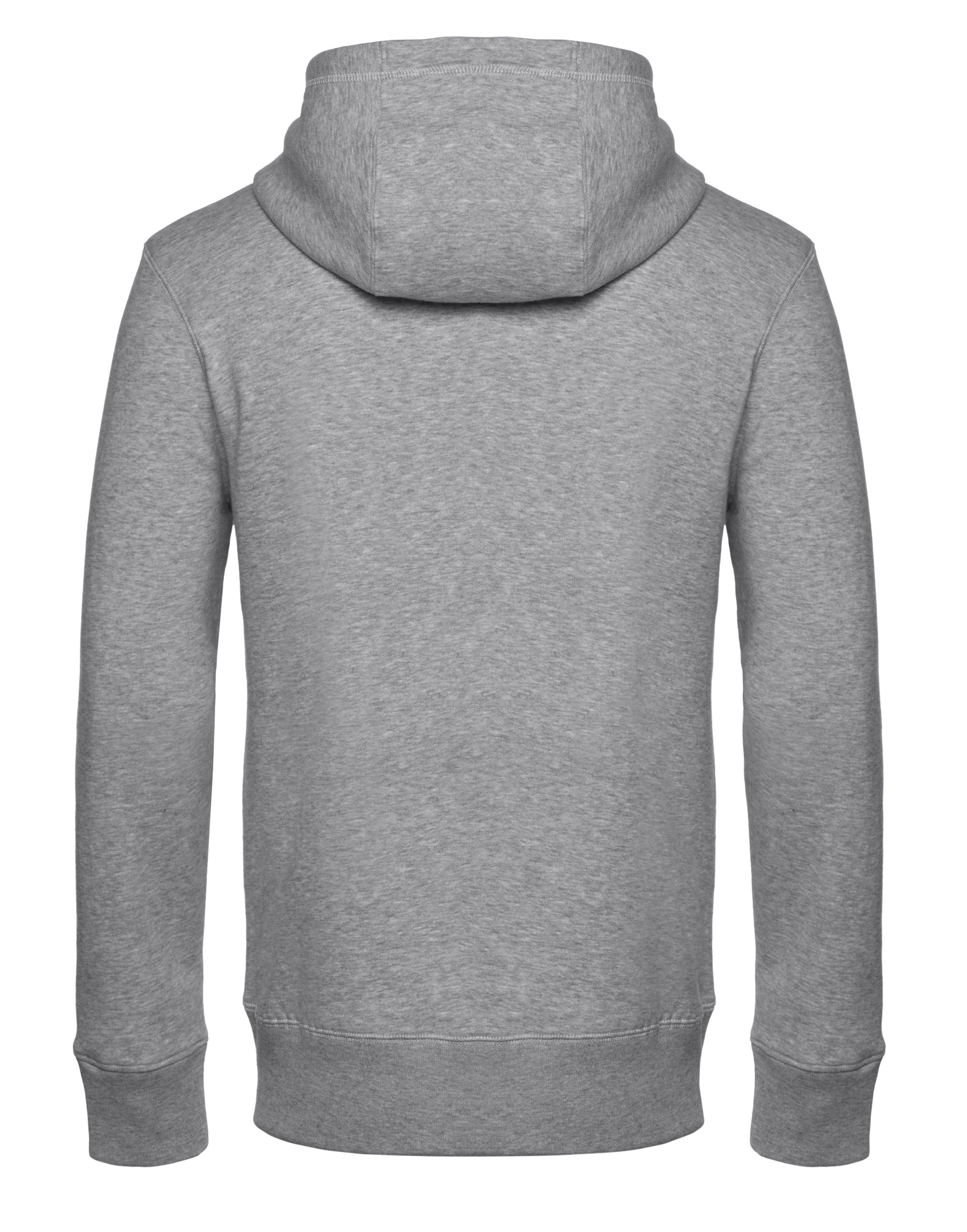 WU03K KING Zipped Hood Heather Grey