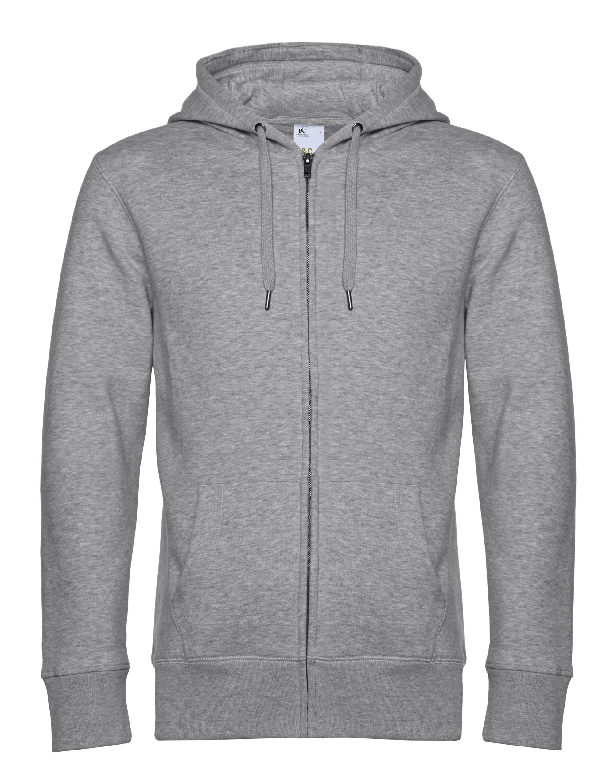 WU03K KING Zipped Hood Heather Grey