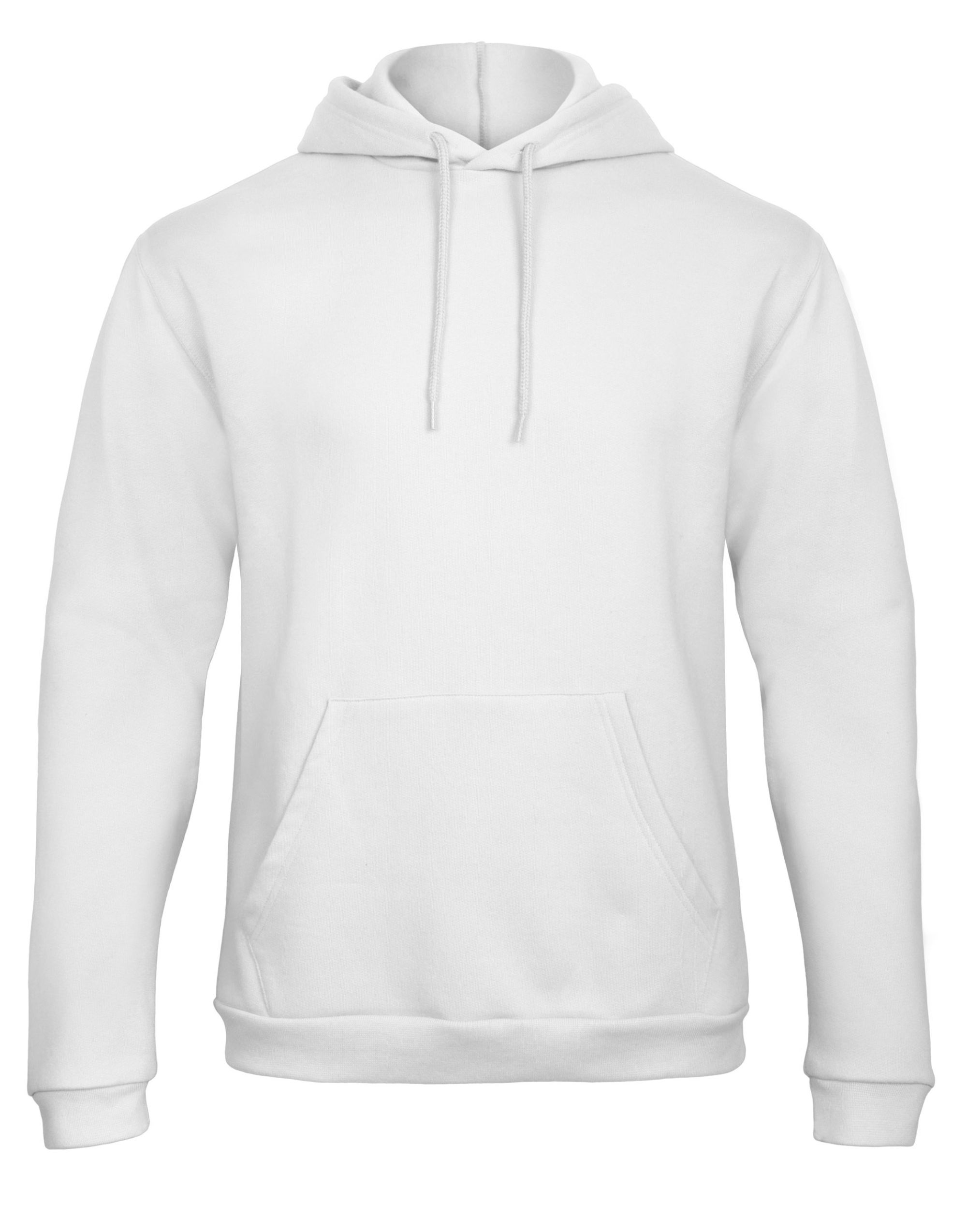 WUI24 Unisex ID.203 50/50 Hooded Sweatshirt White WUI24 Unisex ID.203 50/50 Hooded Sweatshirt White