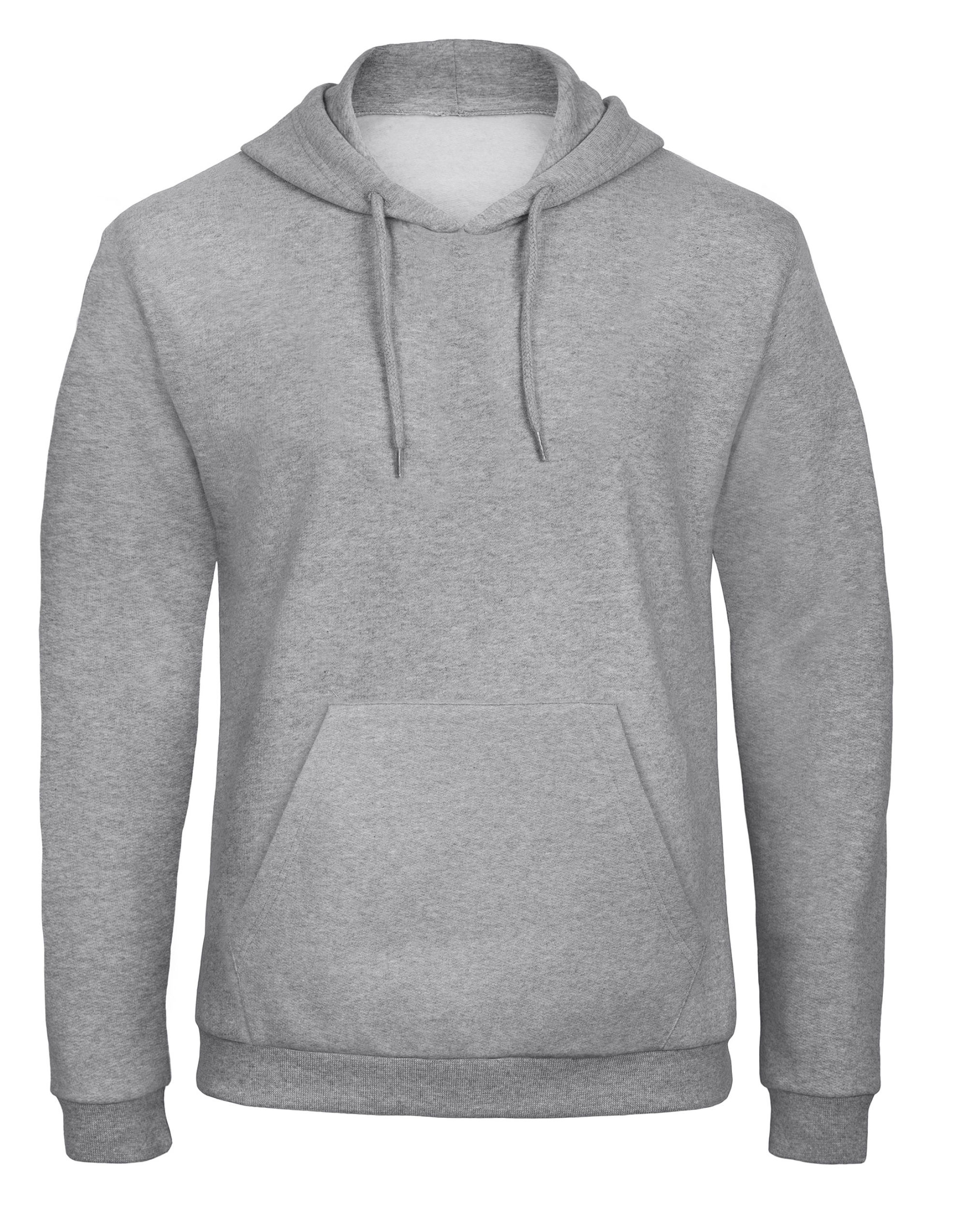 WUI24 Unisex ID.203 50/50 Hooded Sweatshirt Heather Grey WUI24 Unisex ID.203 50/50 Hooded Sweatshirt Heather Grey