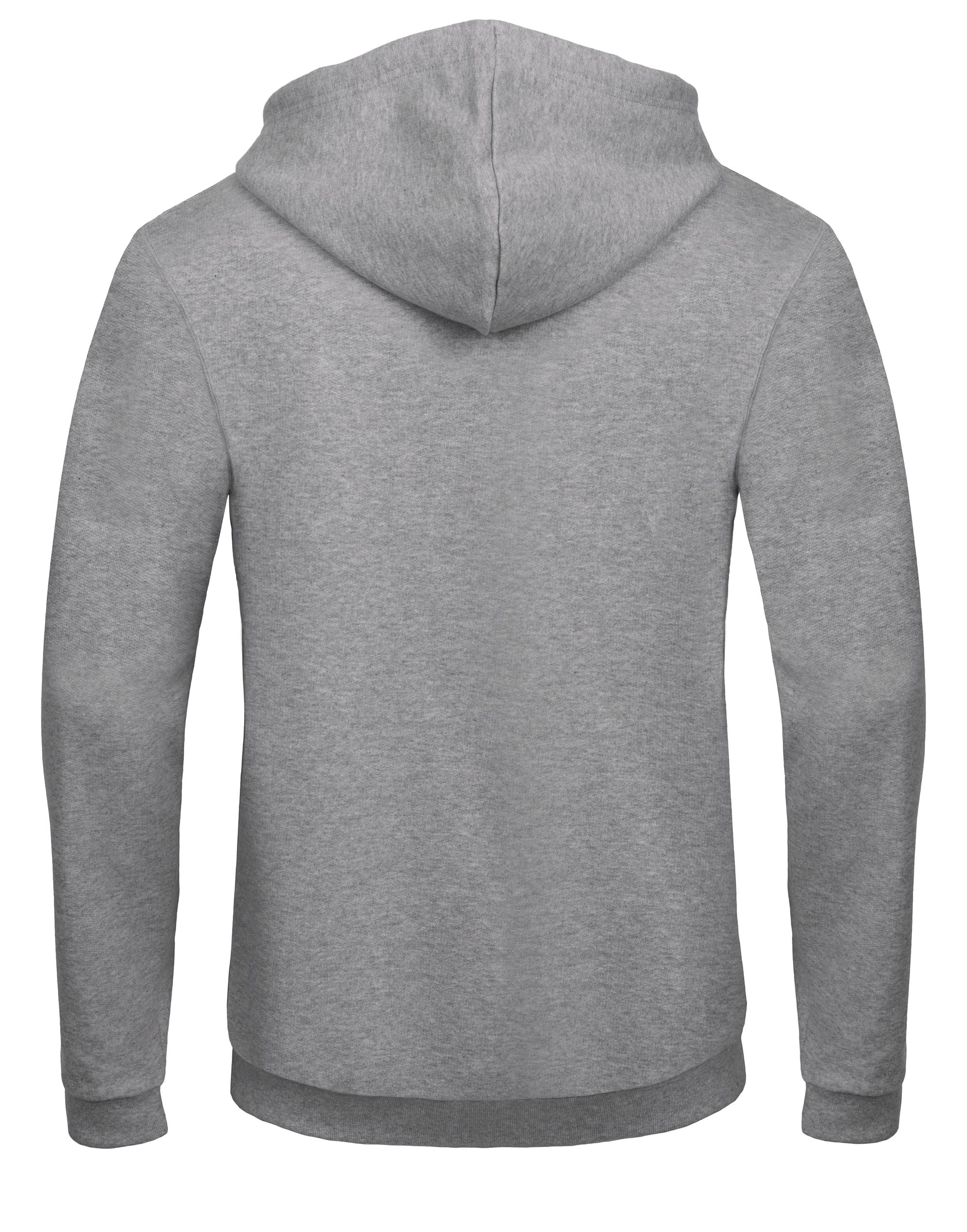 WUI25 Heather Grey Unisex ID.205 50/50 Hooded Full Zip Sweat