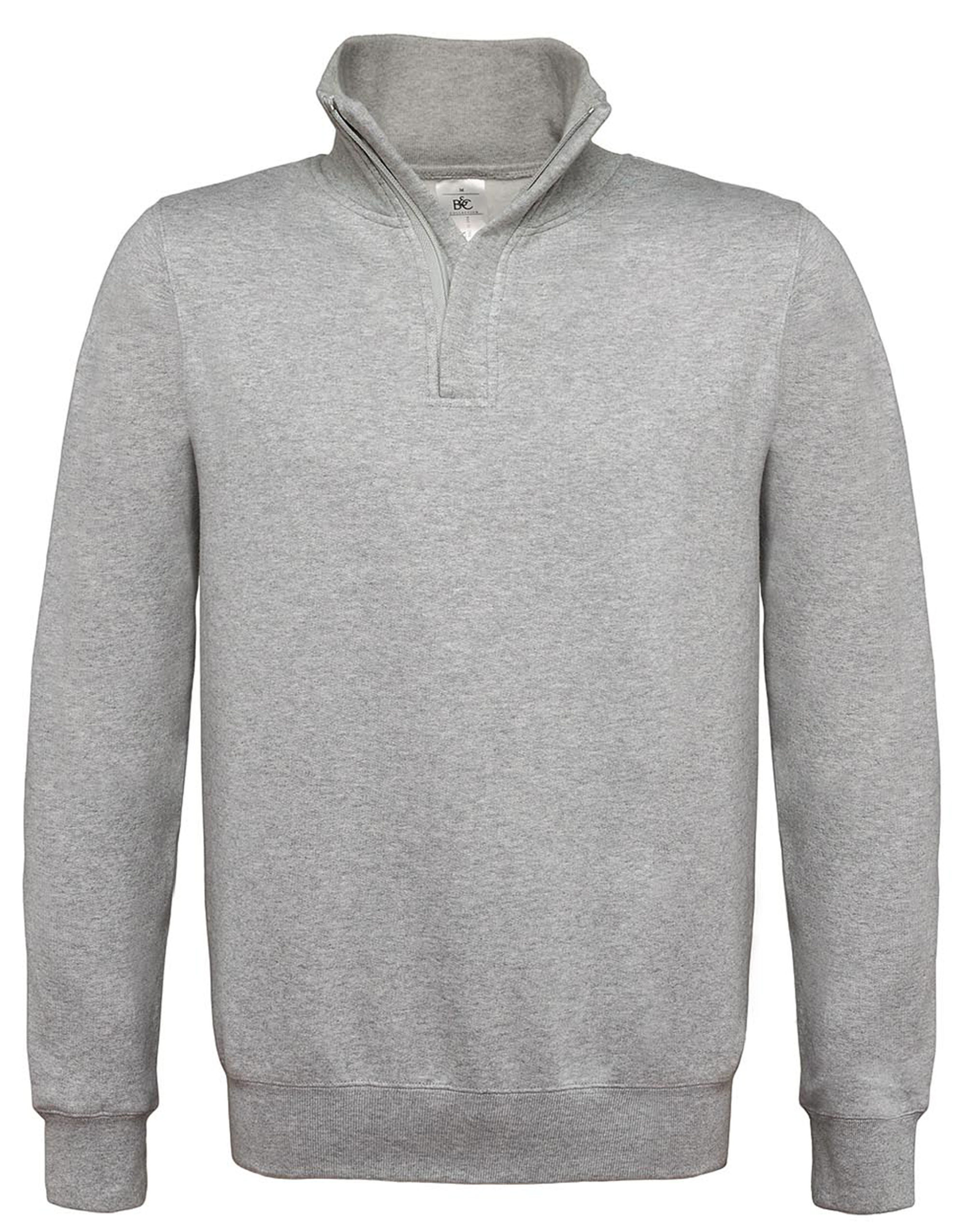 WUI22 ID.004 Cotton Rich 1/4 Zip Sweat Heather Grey WUI22 ID.004 Cotton Rich 1/4 Zip Sweat Heather Grey