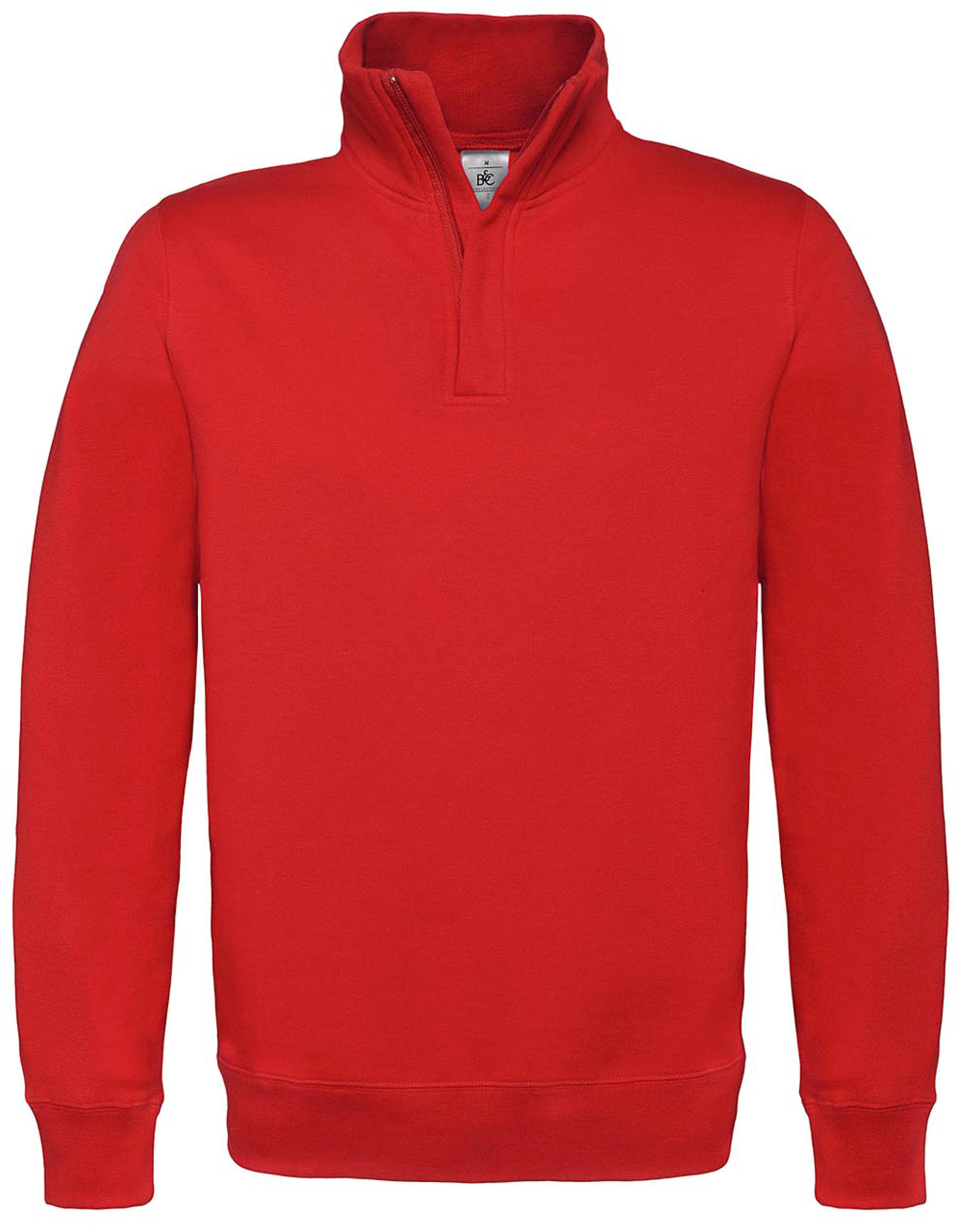 WUI22 Red ID.004 Cotton Rich 1/4 Zip Sweat