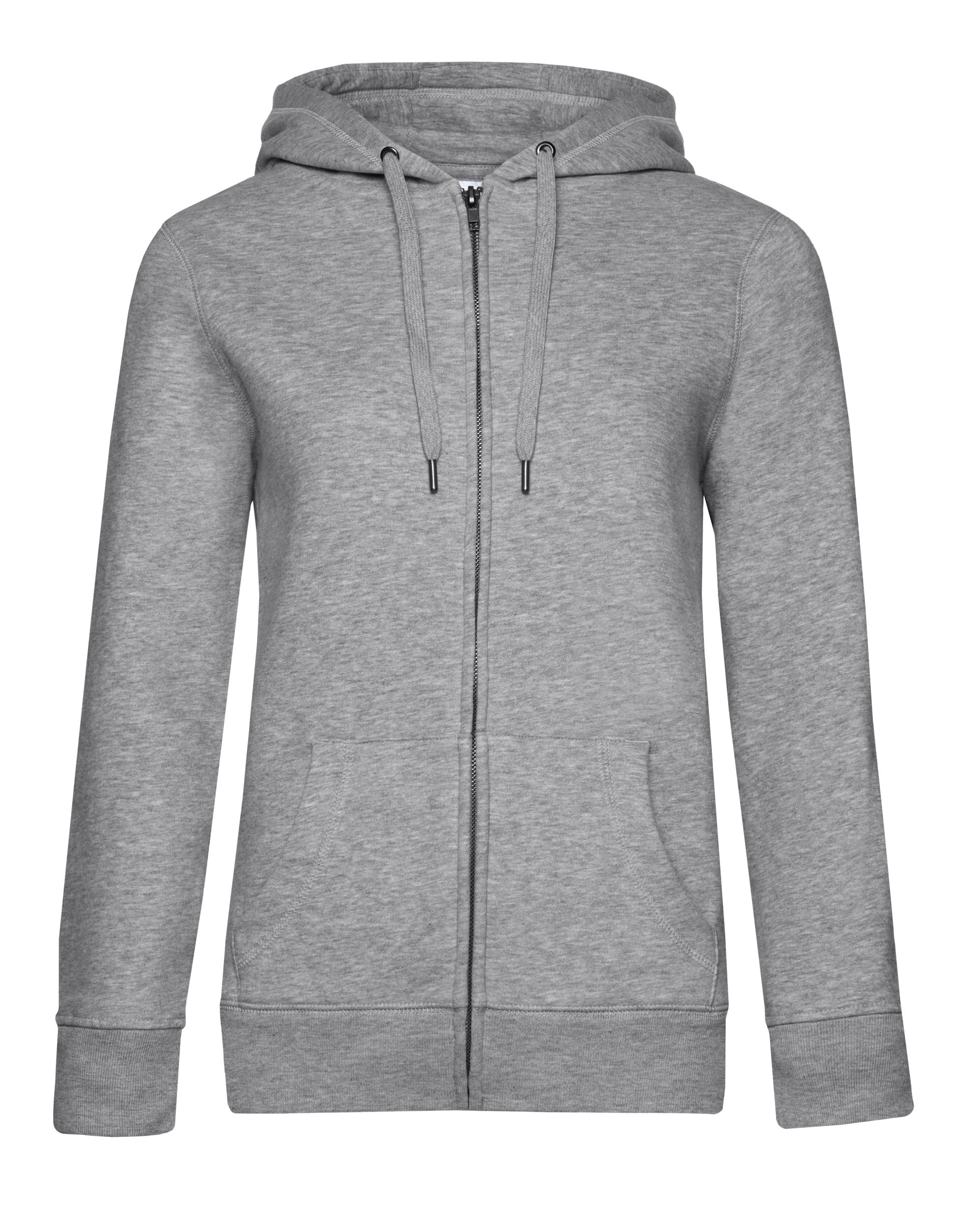 WW03Q Heather Grey QUEEN Zipped Hood_° WW03Q Heather Grey QUEEN Zipped Hood_°