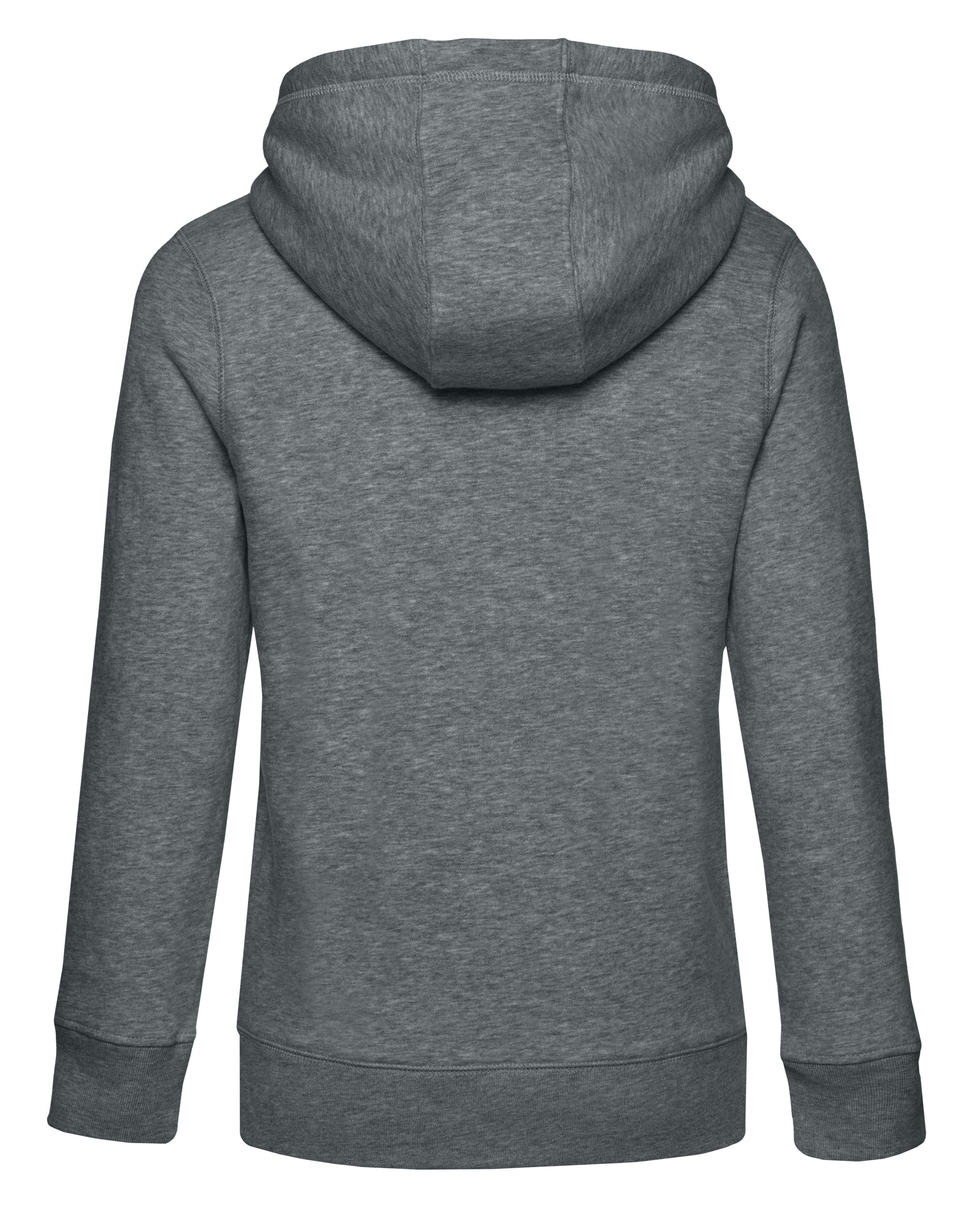 WW03Q QUEEN Zipped Hood Heather Mid Grey