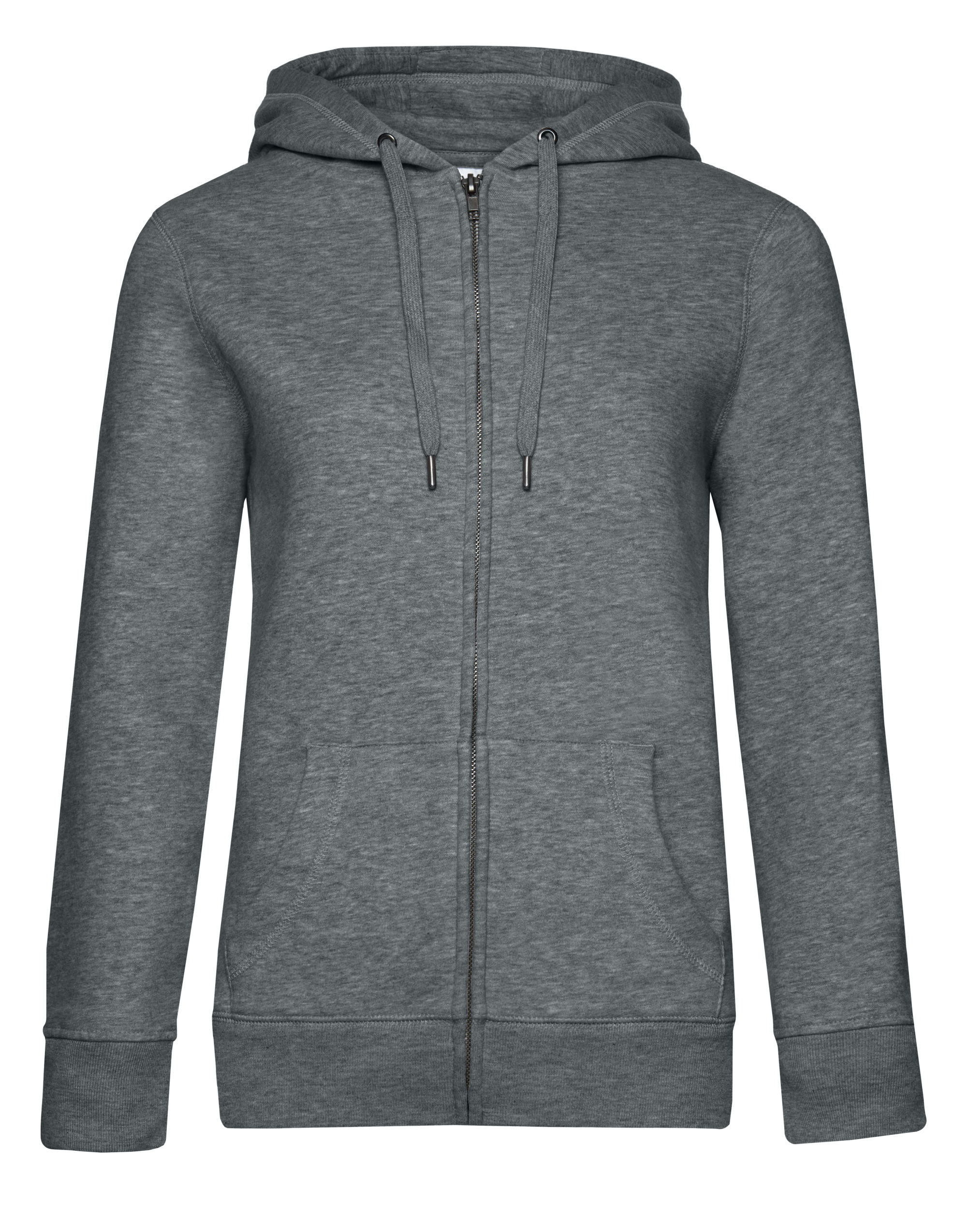 WW03Q QUEEN Zipped Hood Heather Mid Grey