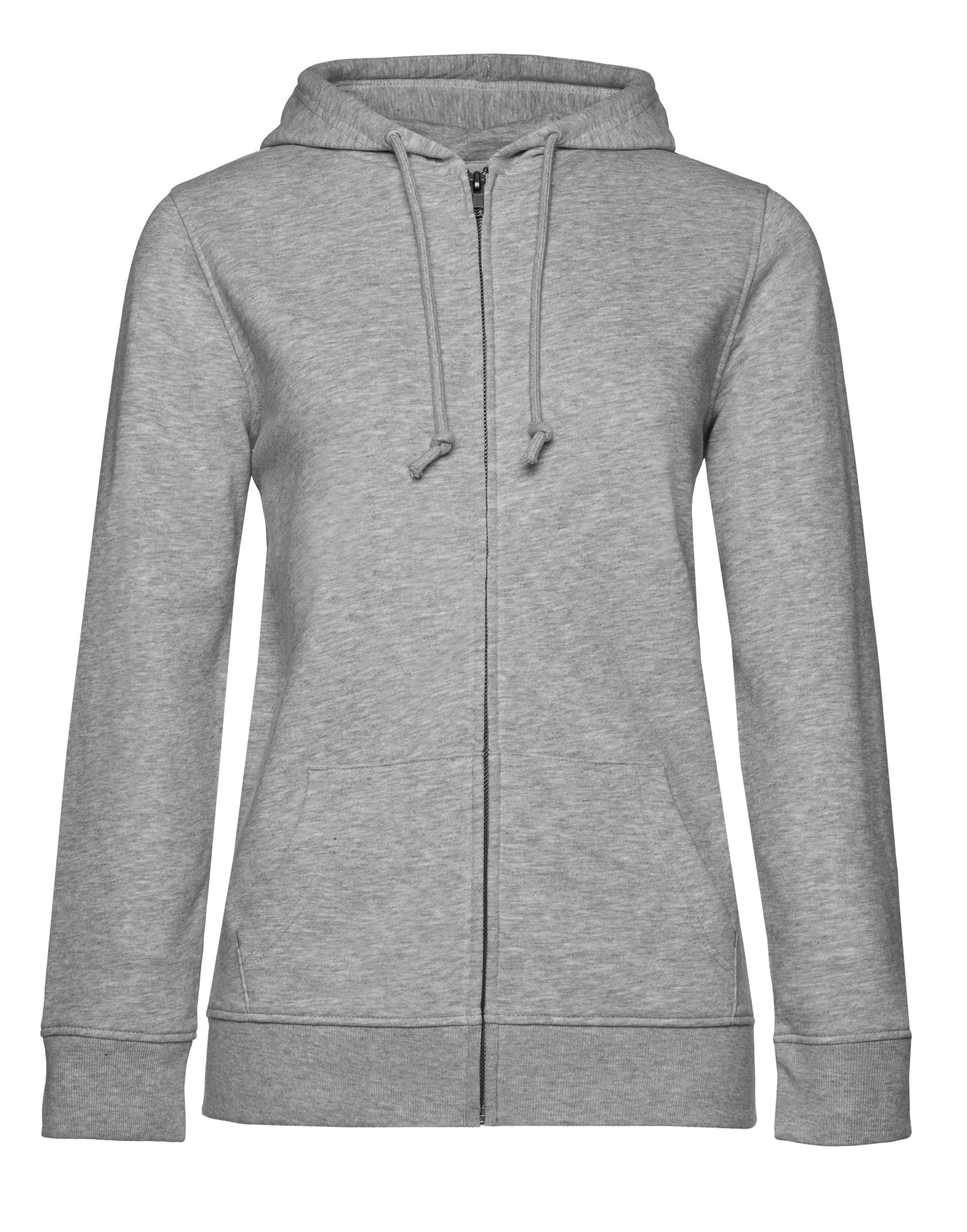 WW36B Inspire Zipped Hood/ Women Heather Grey