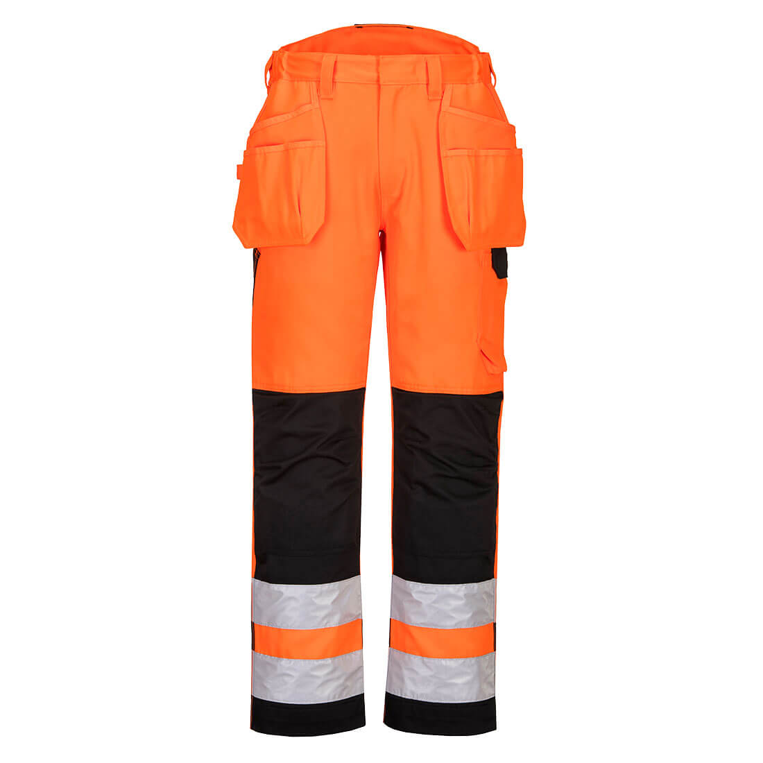 PW242 PW2 Hi-Vis Holster Pocket Trousers Orange/Black