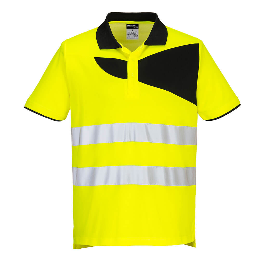 PW212 PW2 Hi-Vis Cotton Comfort Polo Shirt S/S Yellow/Black
