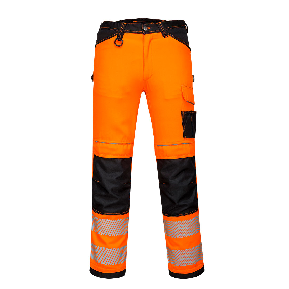 PW340 PW3 Hi-Vis Work Trousers Orange/Black Short PW340 PW3 Hi-Vis Work Trousers Orange/Black Short