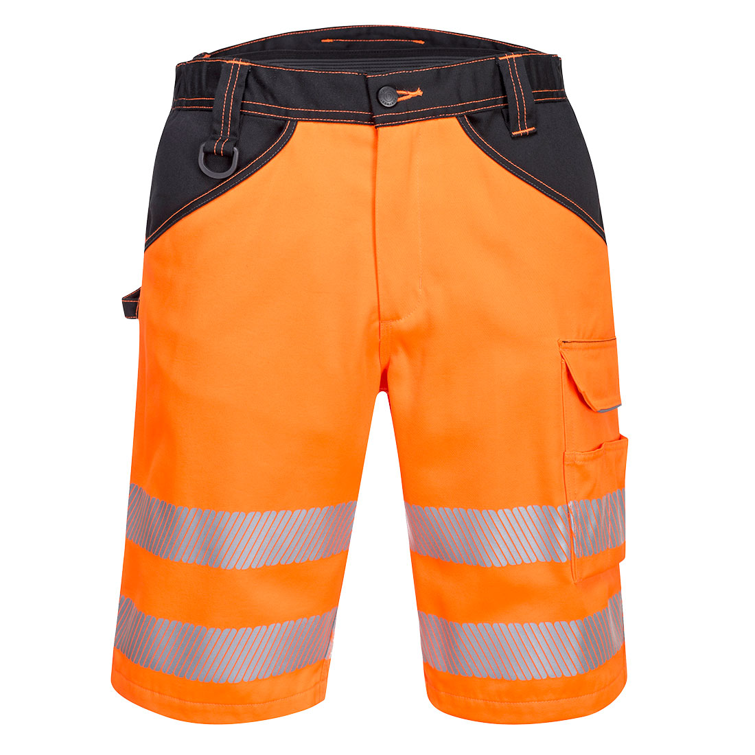 PW348 PW3 Hi-Vis Shorts Orange/Black
