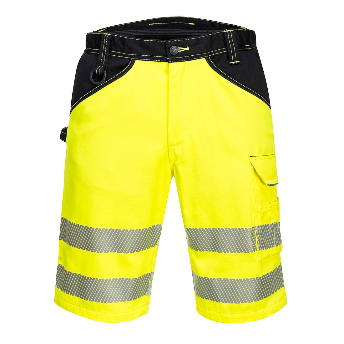 PW348 PW3 Hi-Vis Shorts Yellow/Black PW348 PW3 Hi-Vis Shorts Yellow/Black
