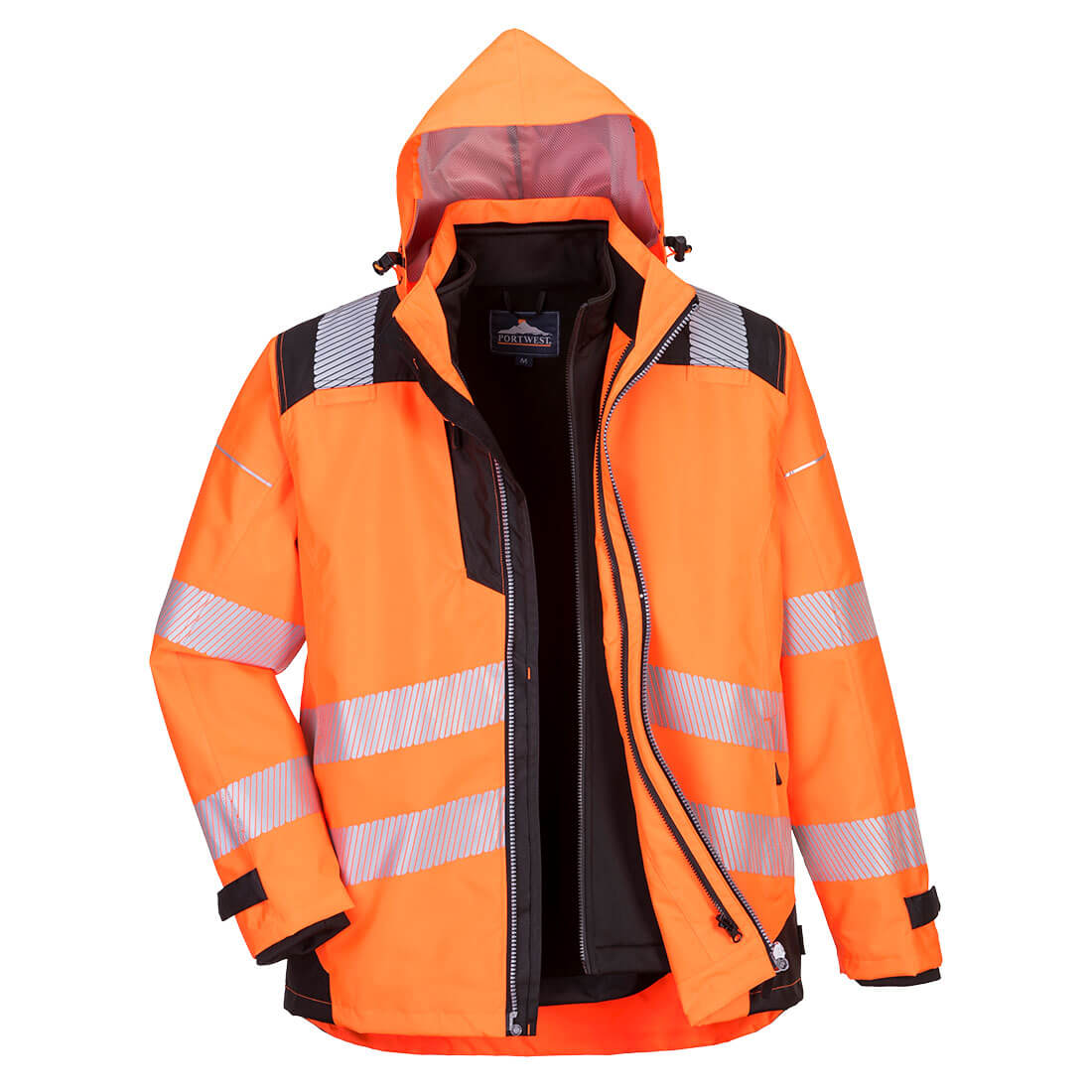 PW365 PW3 Hi-Vis 3-in-1 Jacket Orange/Black